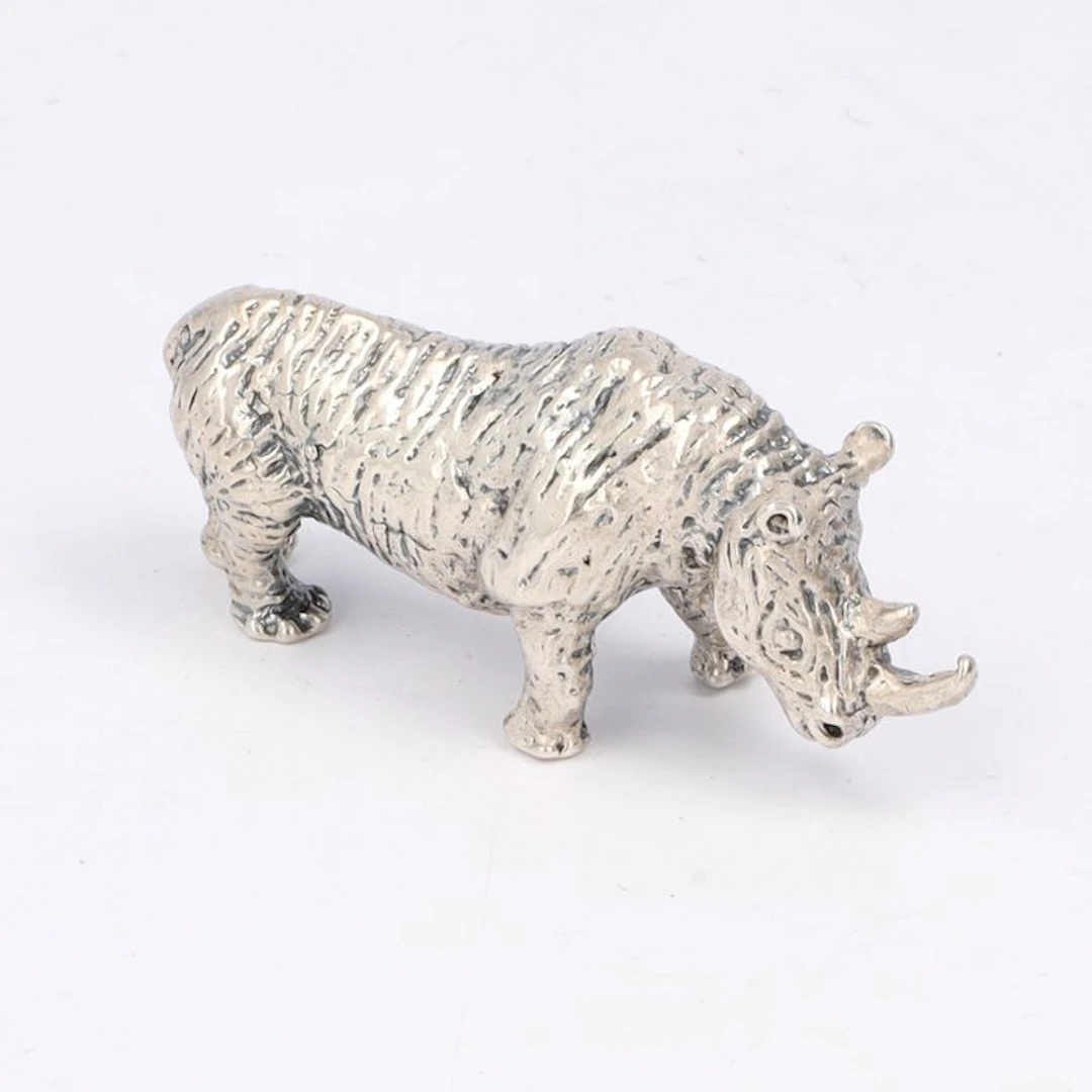 Neushoorn (Massief zilver) - Figurine - .800 silver