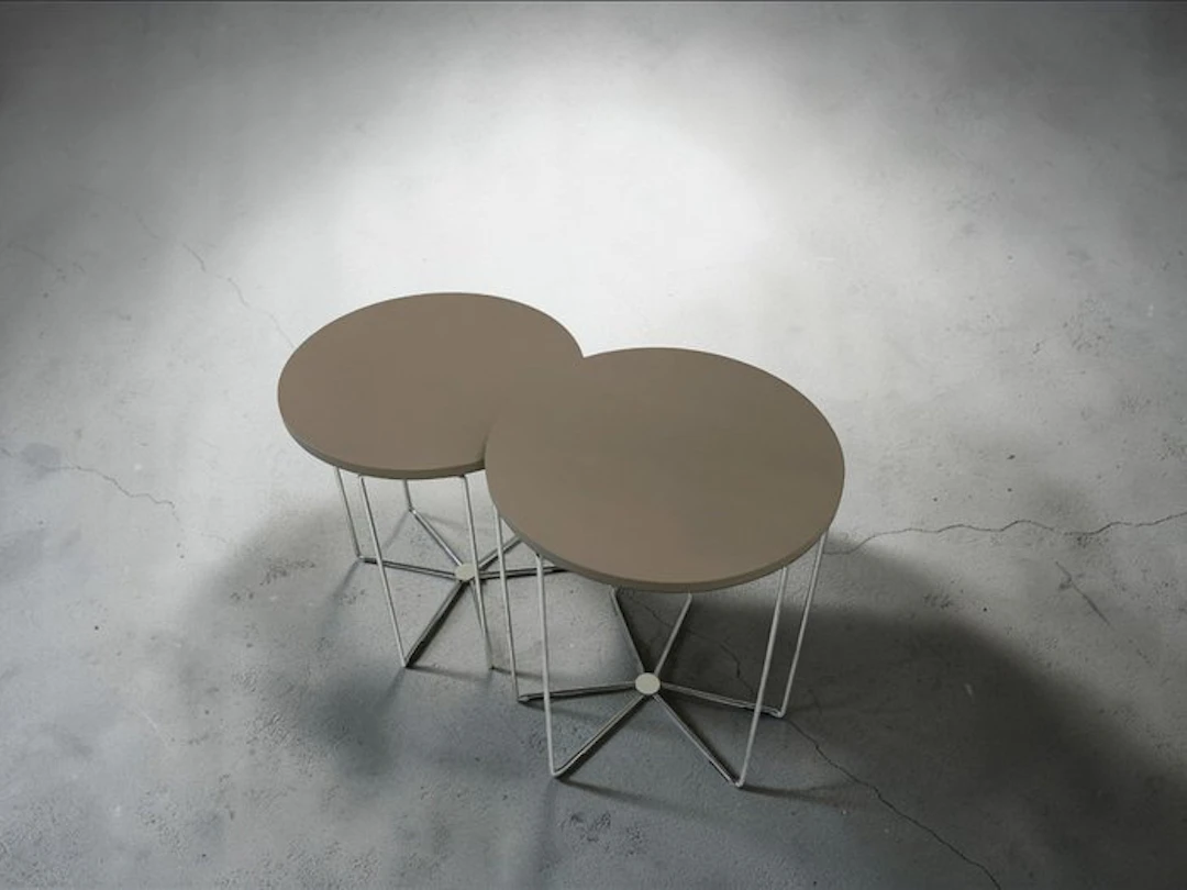 Maconi - Side table (2) - Silver - chrome-plated/laminated metal