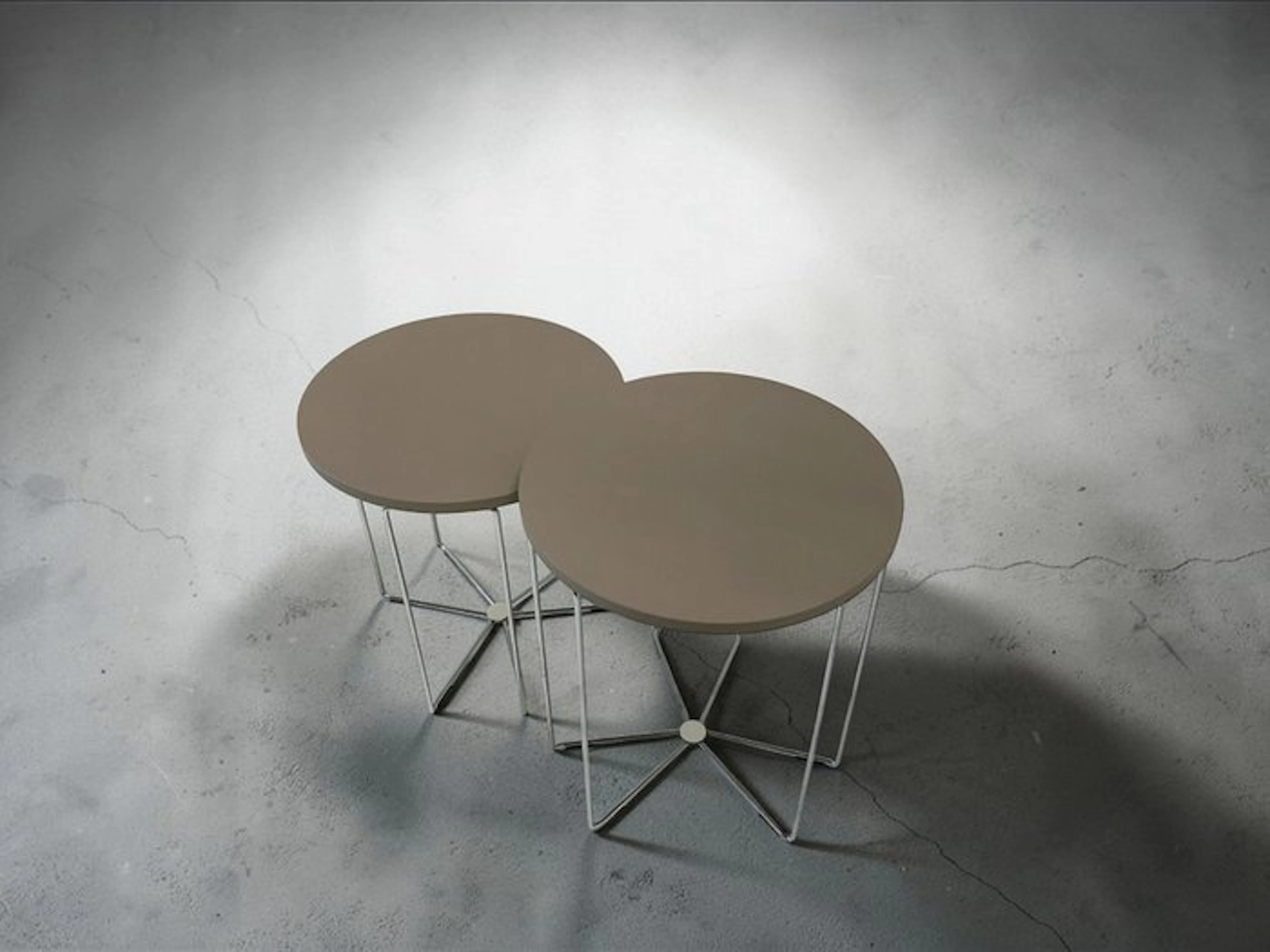 Maconi - Side table (2) - Silver - chrome-plated/laminated metal