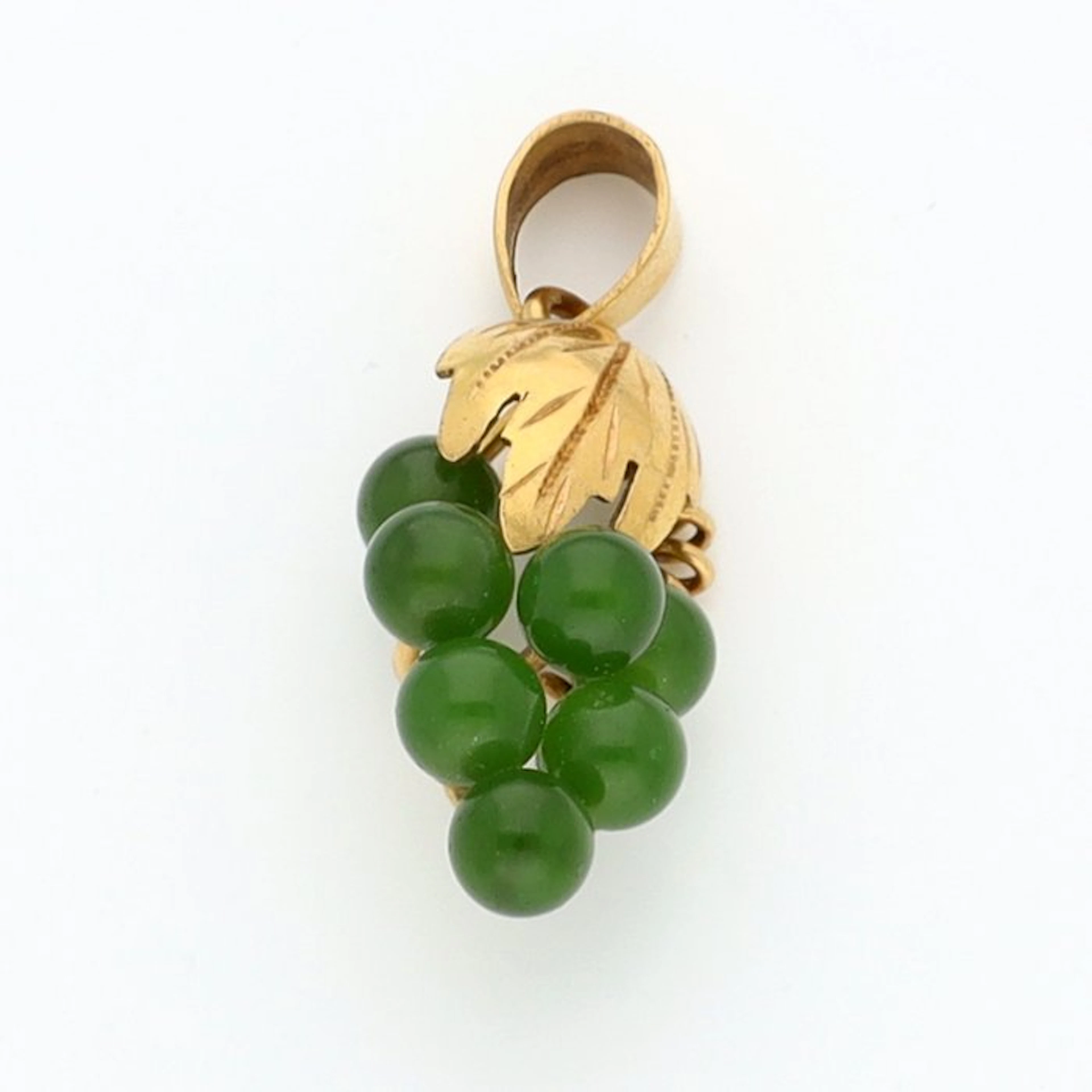 No reserve price - Pendant - 18 kt. Yellow gold Jade - Jade
