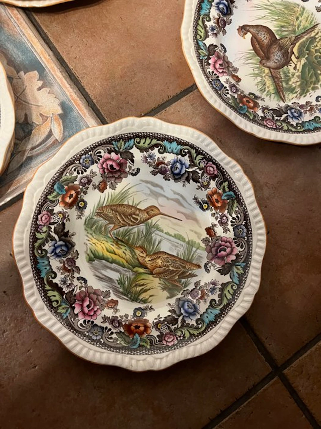 Table service for 12 (13) - Ceramic, Porcelain - Spode decor GAME BIRDS