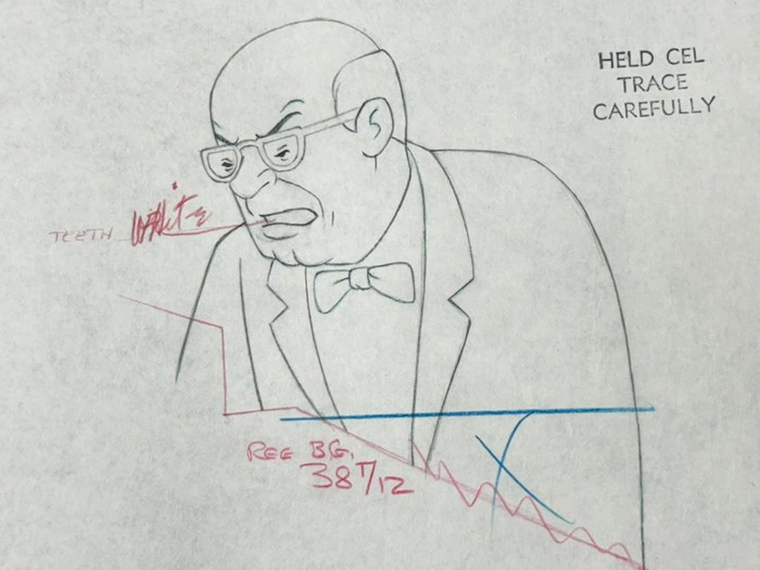 Tintin - 1 Original Production drawing of Miller - On a...