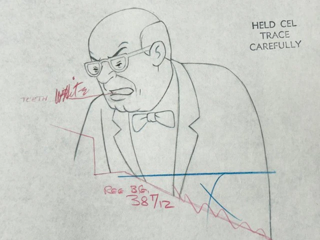 Tintin - 1 Original Production drawing of Miller - On a...