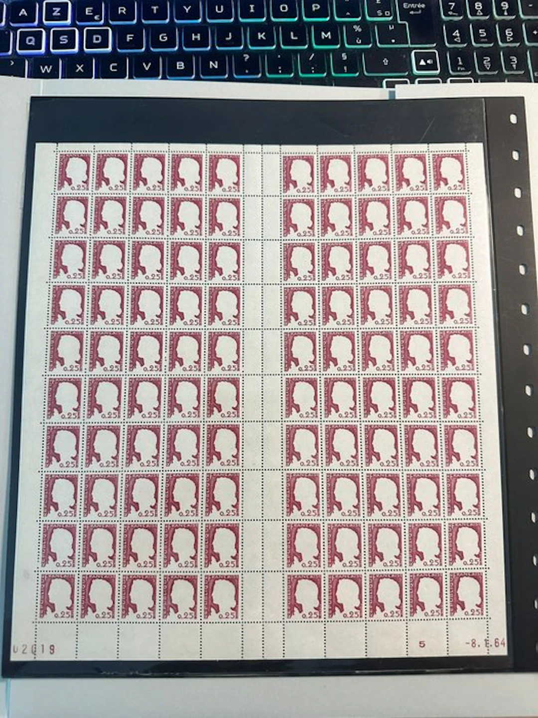 France 1960 - Superb & Rare Complete Sheets of Nos. 1263g and 1263h, New **