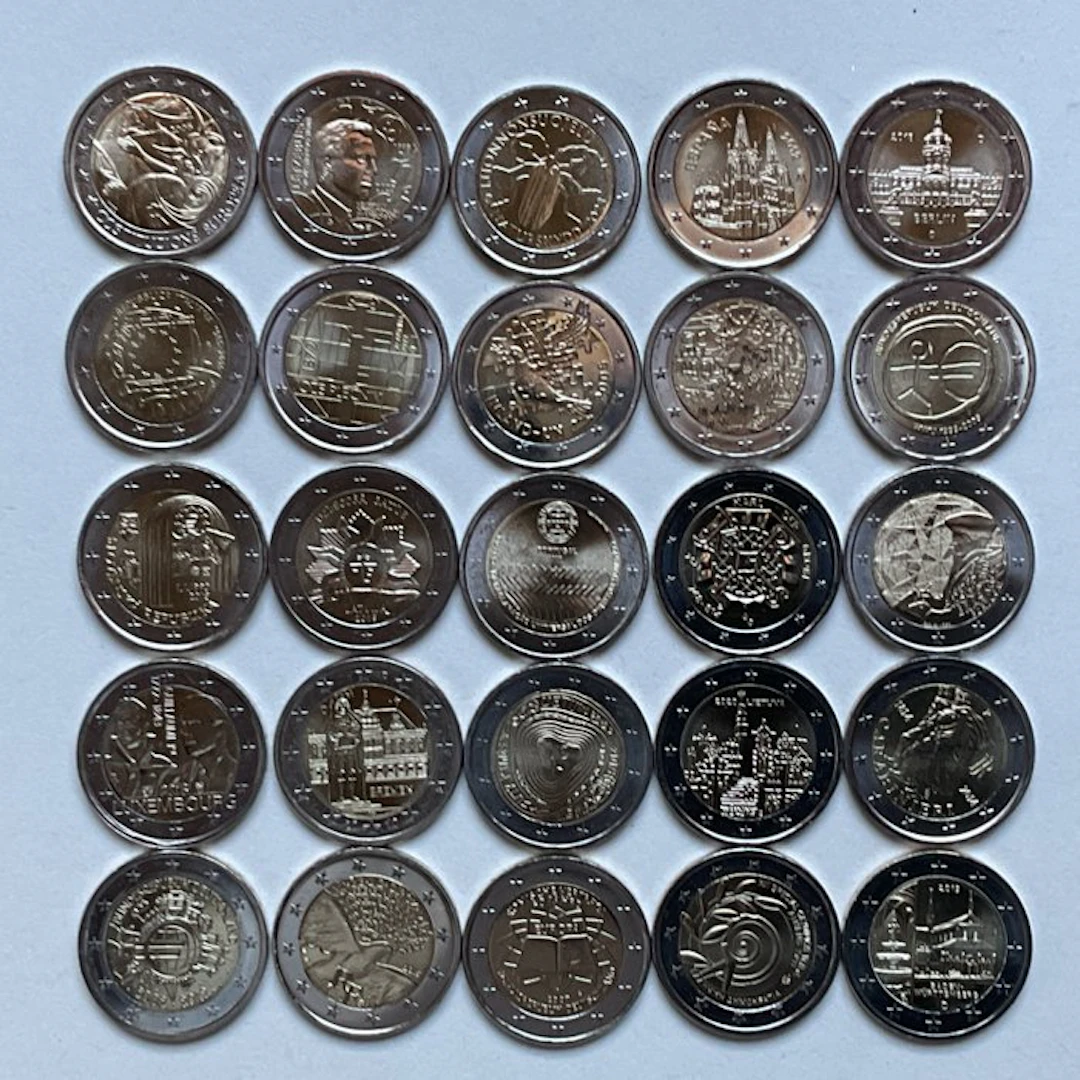 Europe. 2 Euro Various Years (25 munten) (No reserve price)