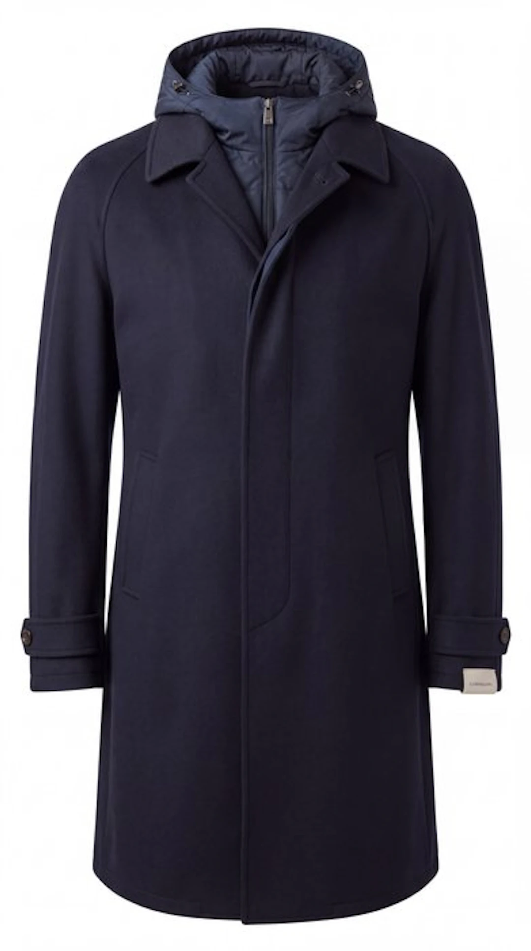 Corneliani-46-Wool Coat-Detachable vest with hood-No...
