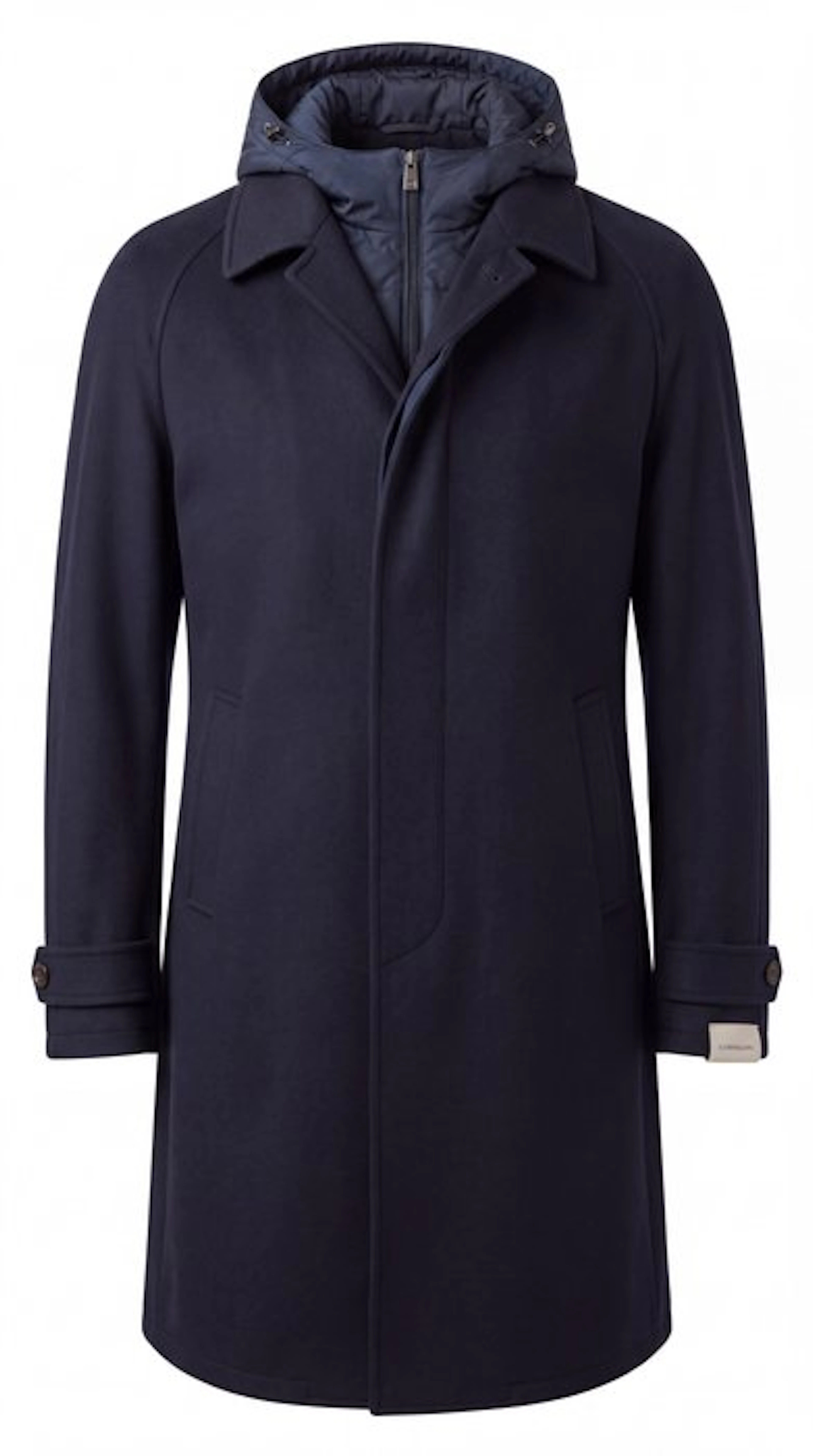Corneliani-46-Wool Coat-Detachable vest with hood-No...