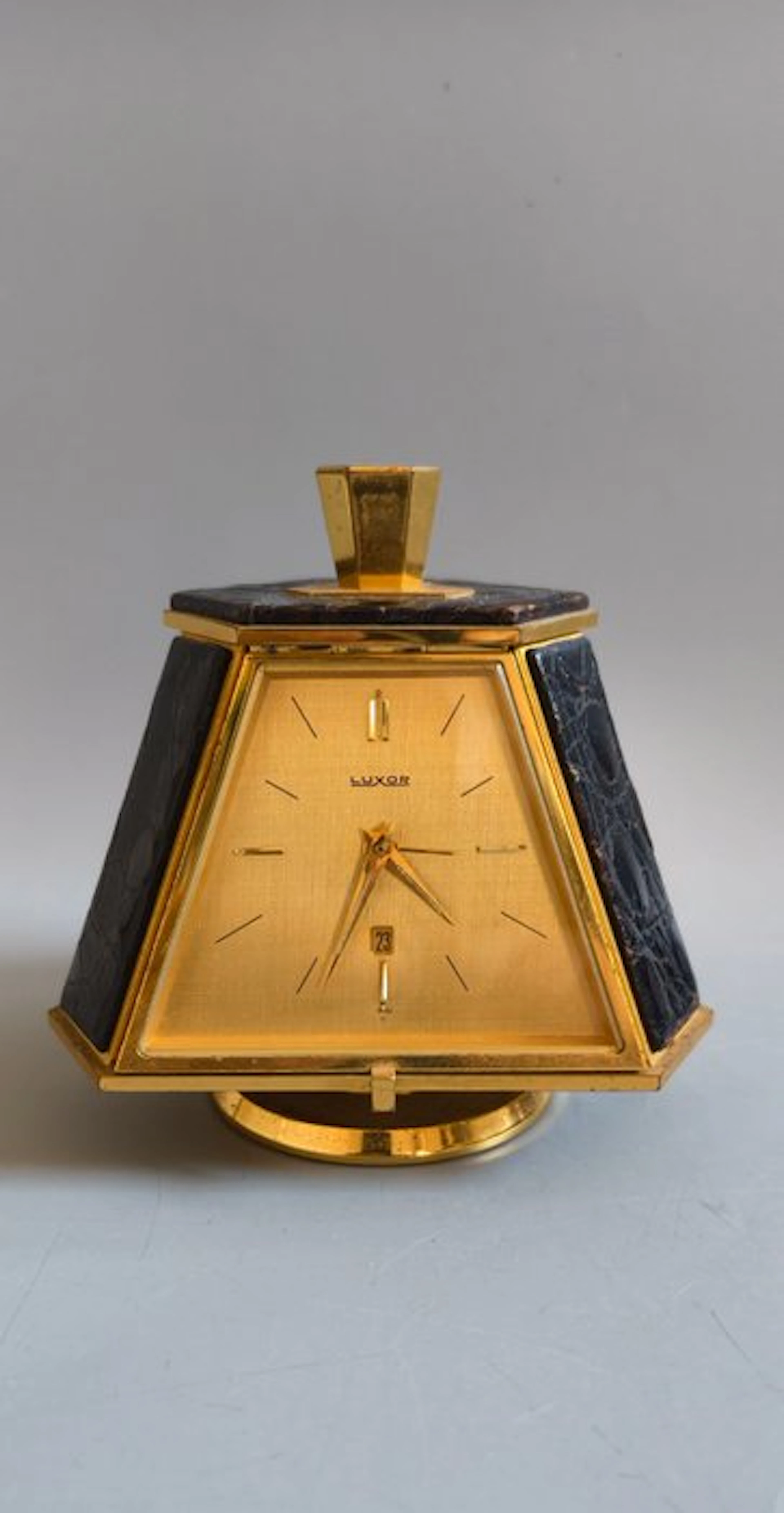 Desk Clock Compendium - Brass, gilding - 1950-1960