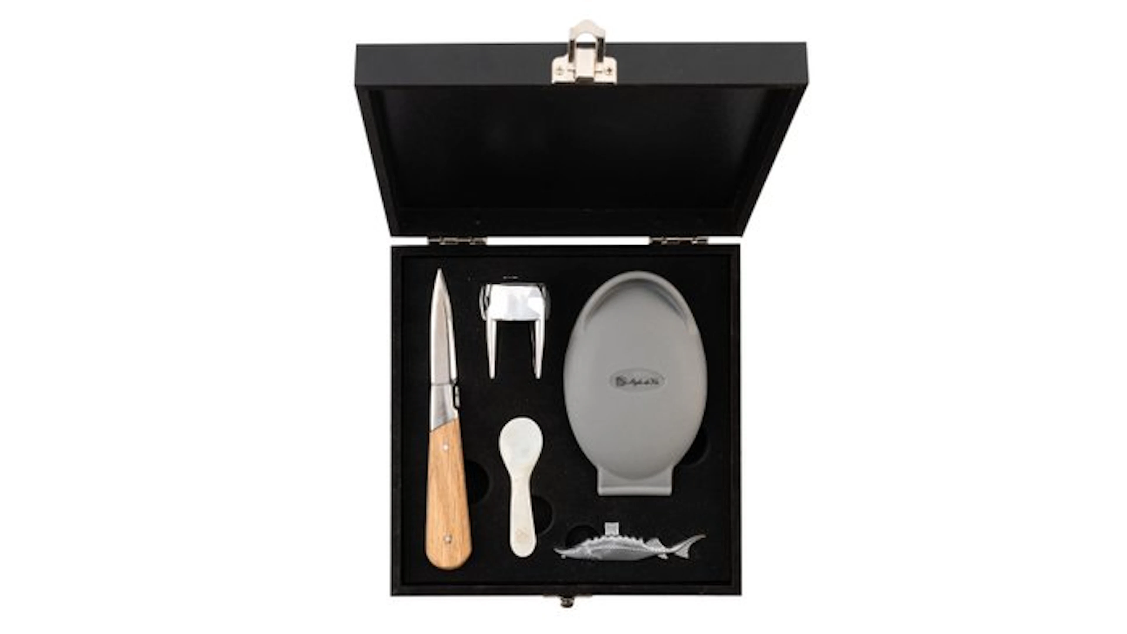Laguiole - Champagne / Caviar / Oyster set - Oak Wood...