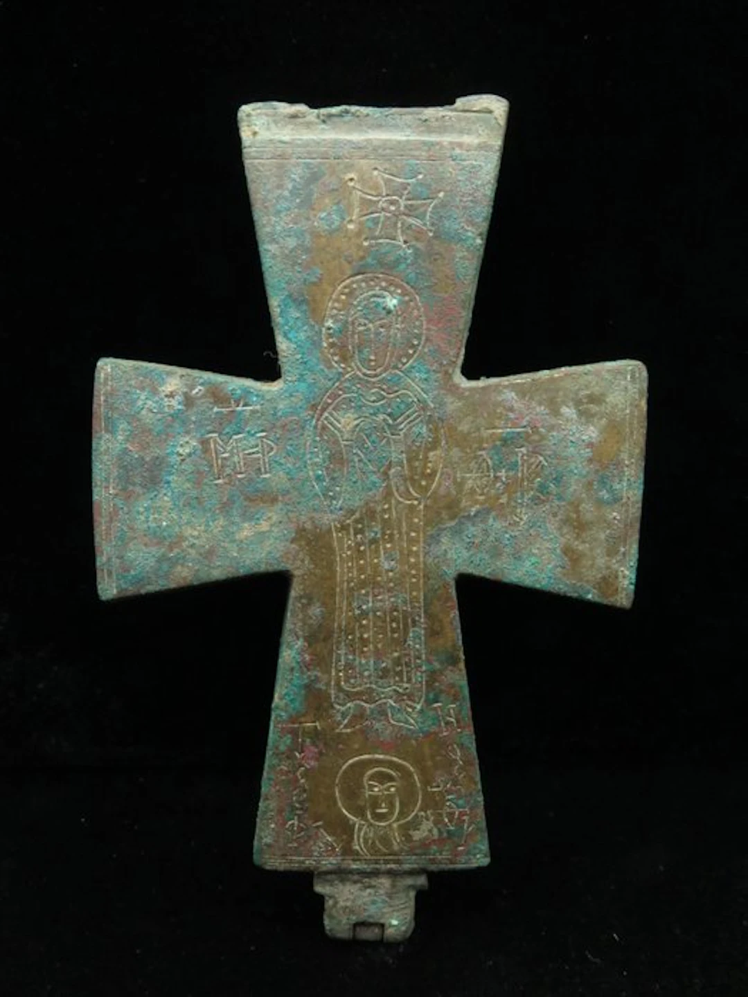 Byzantine Bronze Cross Enkolpion - 12.5 cm