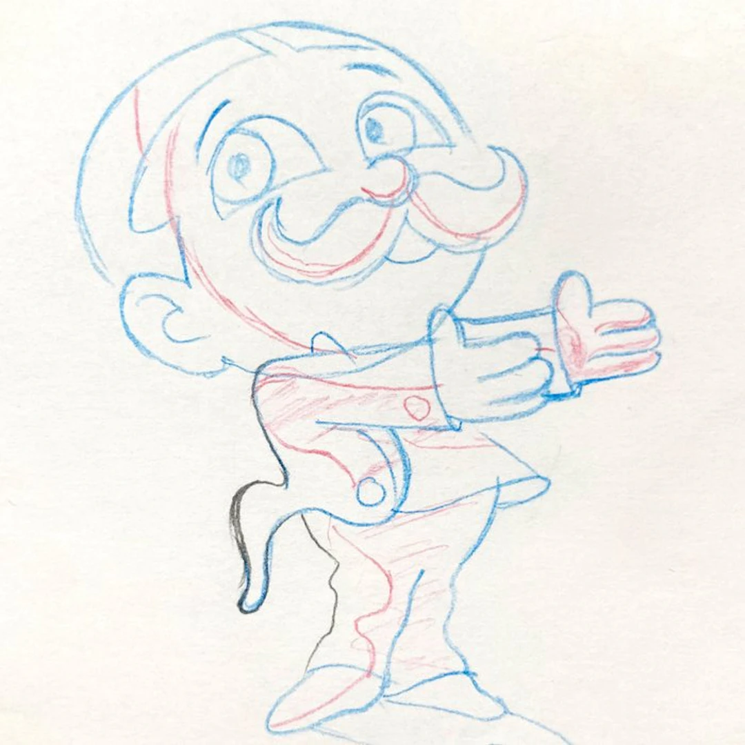 PRINGLES : Original Vintage Commercial Animation Drawing - (1970s)