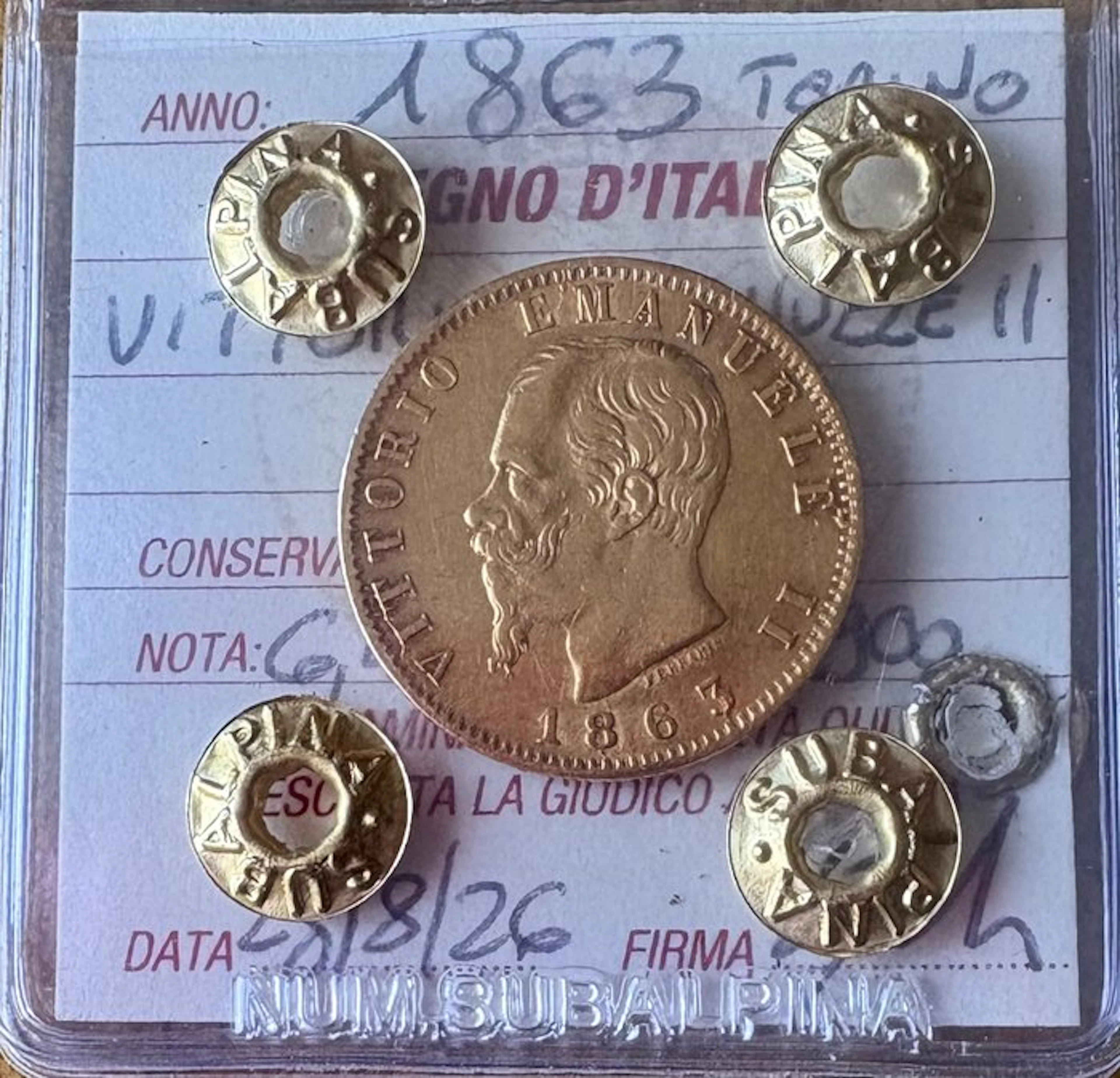 Italy, Kingdom Vittorio Emanuele II. 20 Lire 1863 - Torino