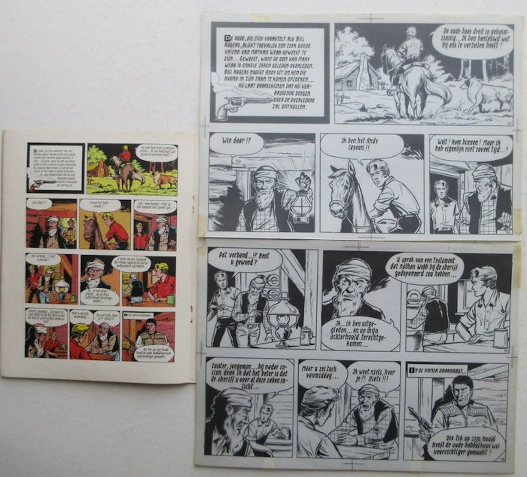 Bessy 85 - Originele pagina (p.12) - De drie vlechten - 1 original page - 1970