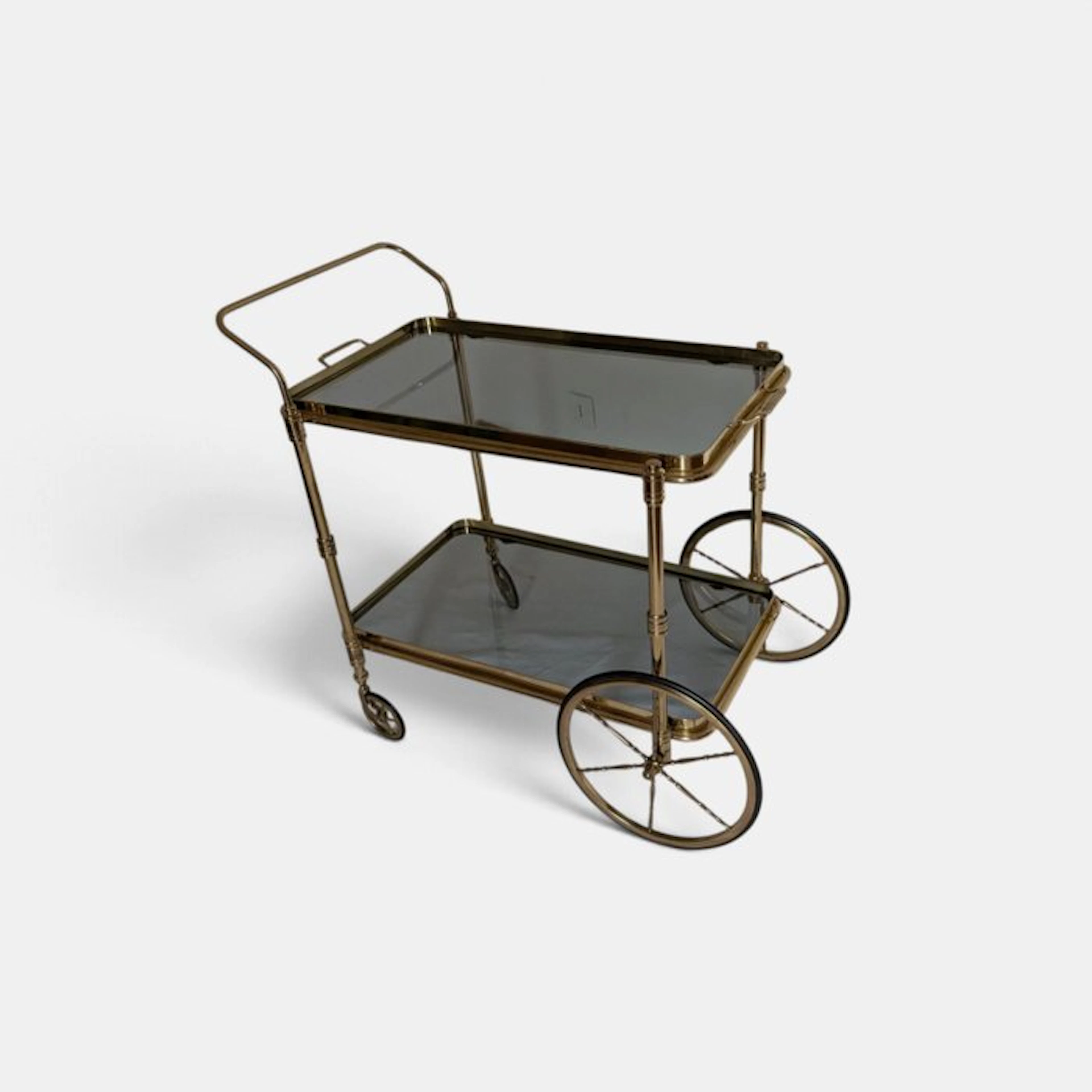 Serving trolley - Brass