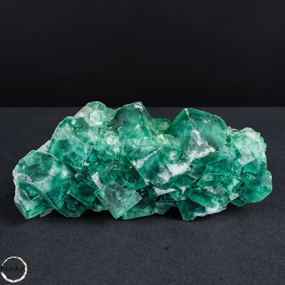 Natural Blue-Green Fluorite Crystals on Matrix- 1499.51 g