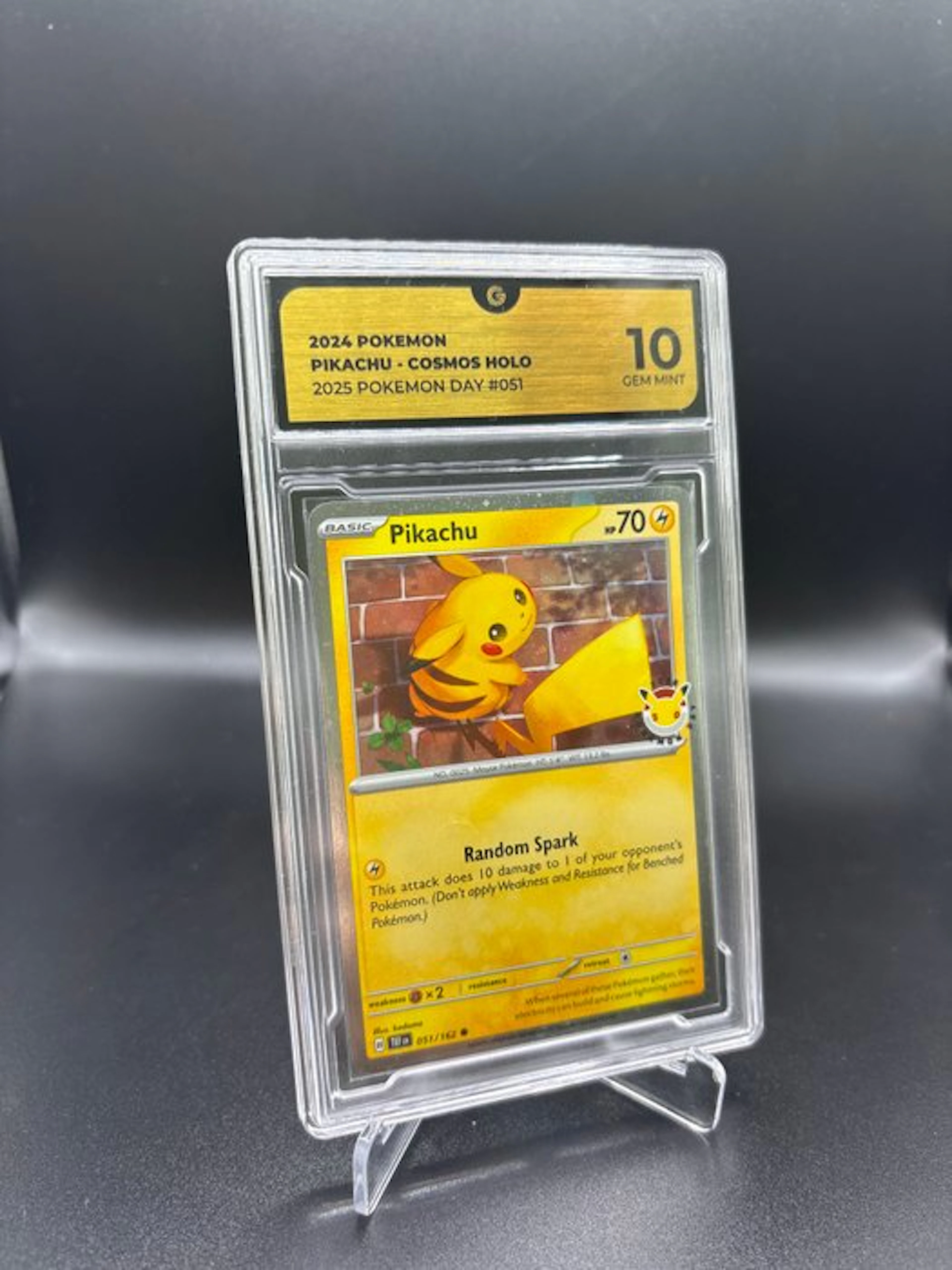 Pokémon - 1 Graded card - Pikachu 051 Pokemon Day Promo - GG 10