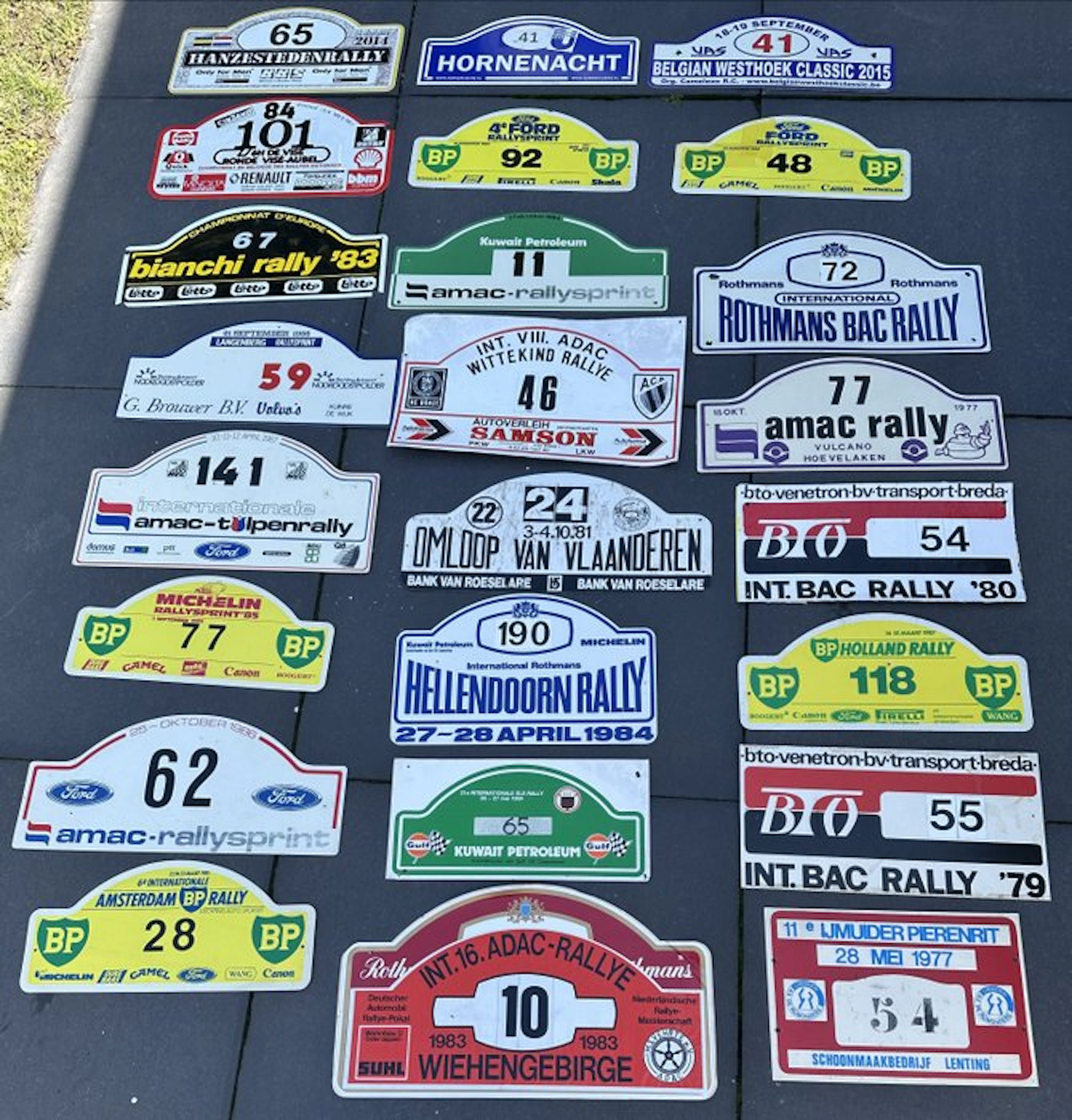 National and International Rally plates - Rally Platen - Rally platen