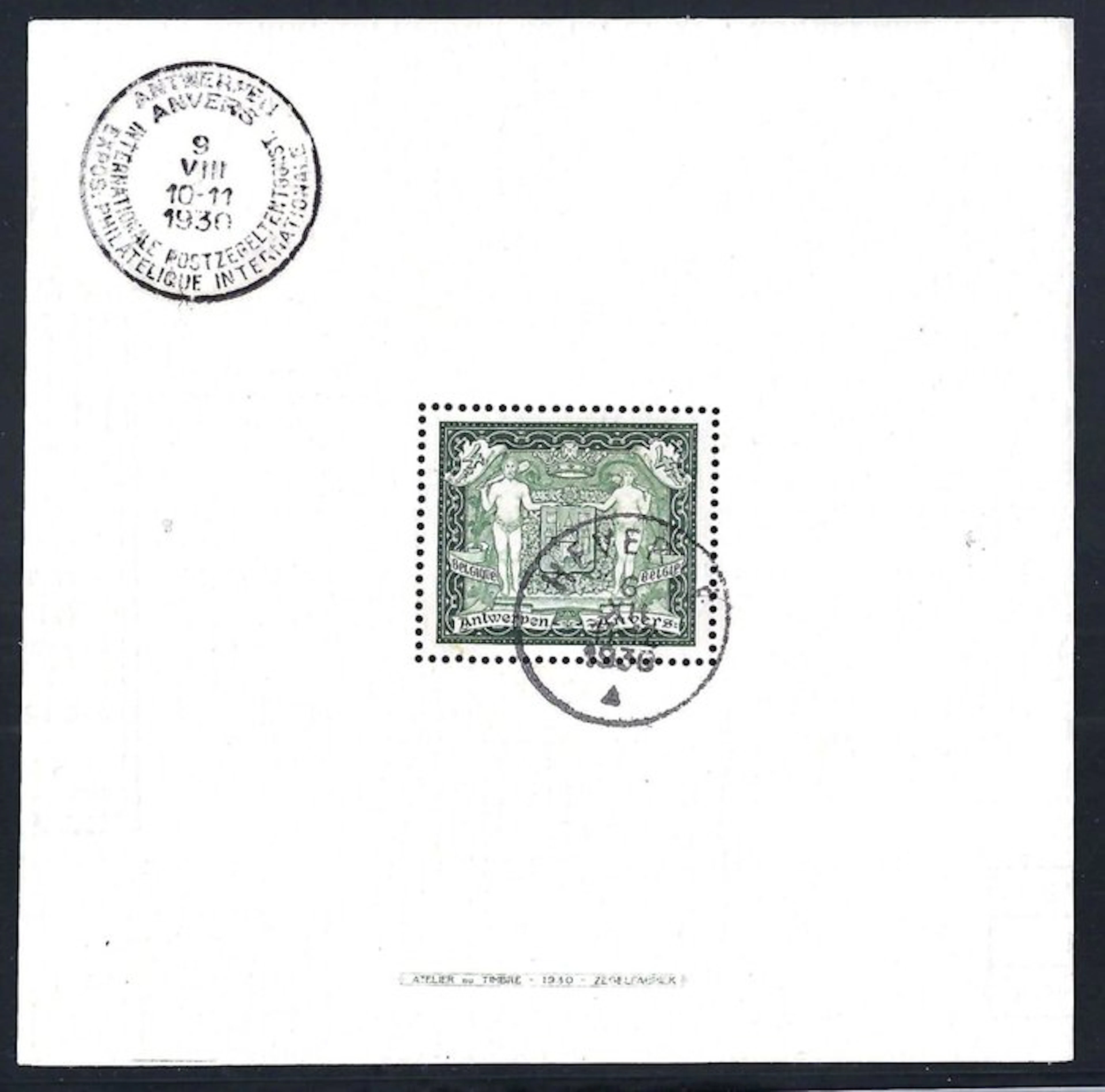 Belgium 1930 - Block "Antwerp" - OBP/COB BL2