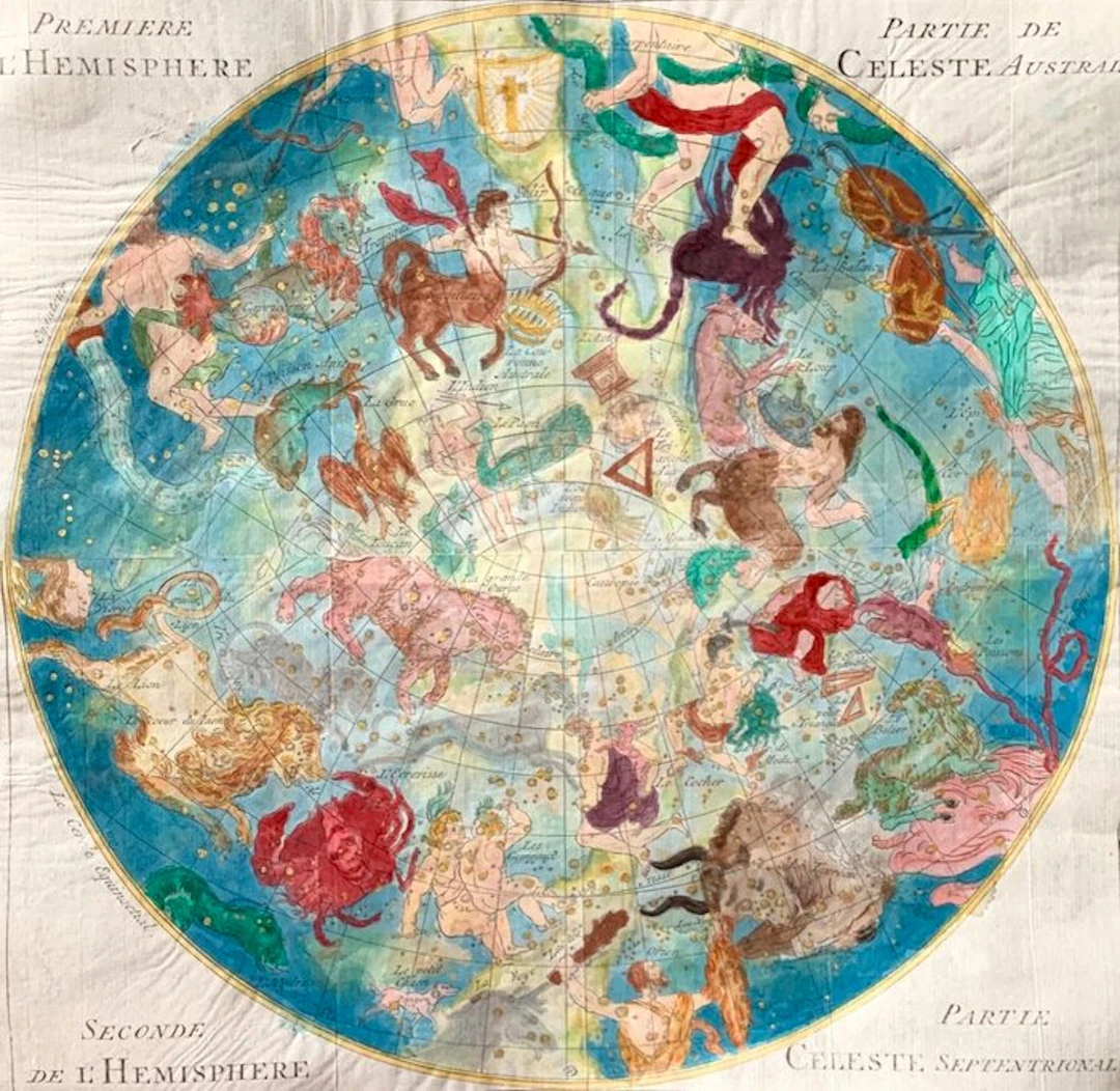 Constellations - Celestial world; Jacques Philippe Le Bas...