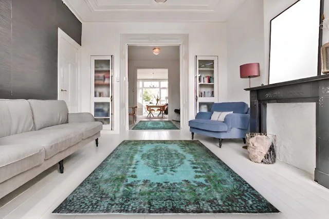Turquoise vintage - Rug - 285 cm - 175 cm - √ handmade √ certificate