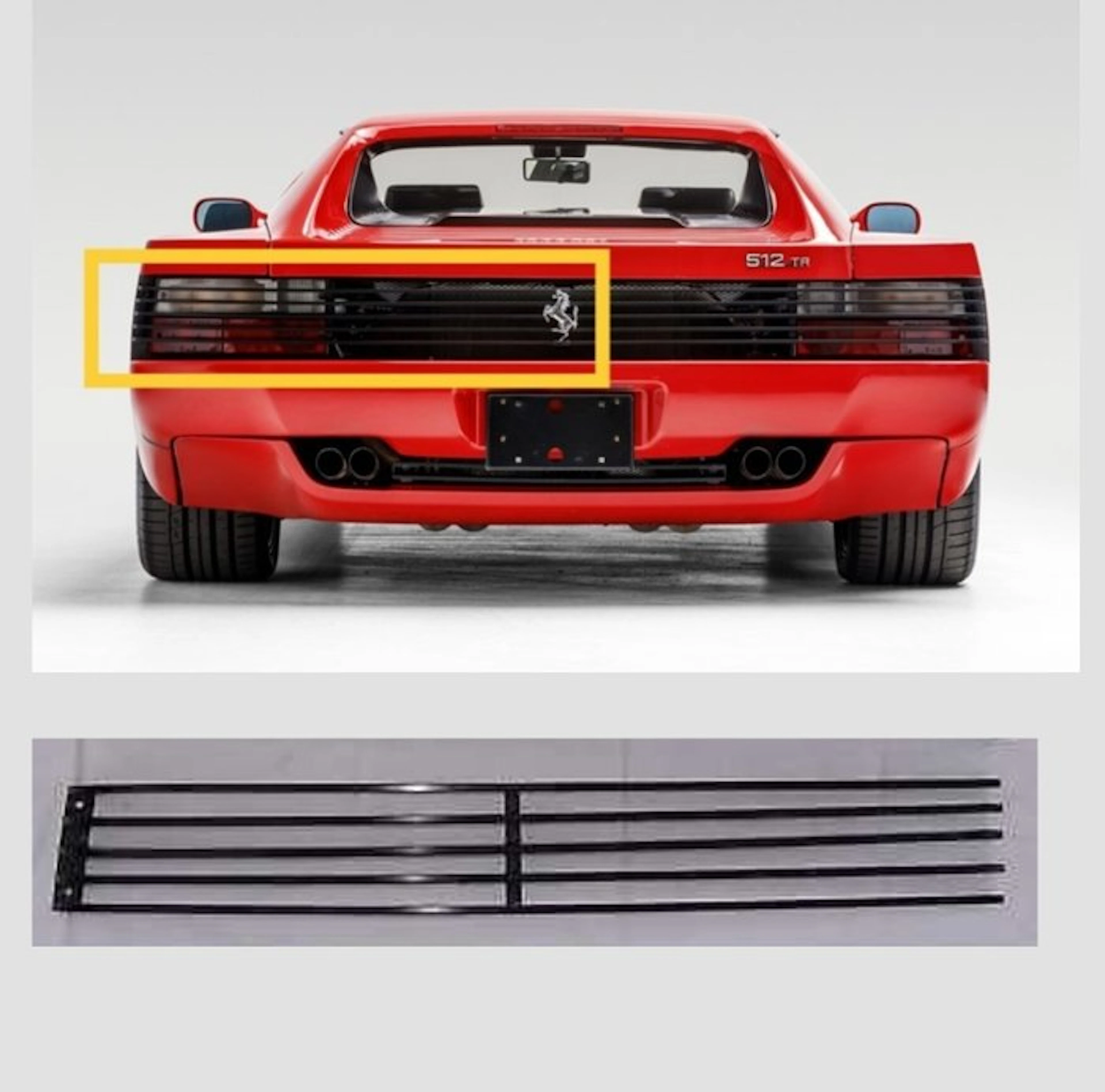 Ferrari Testarossa - 512TR Left rear Grill - Ferrari - 512 TR