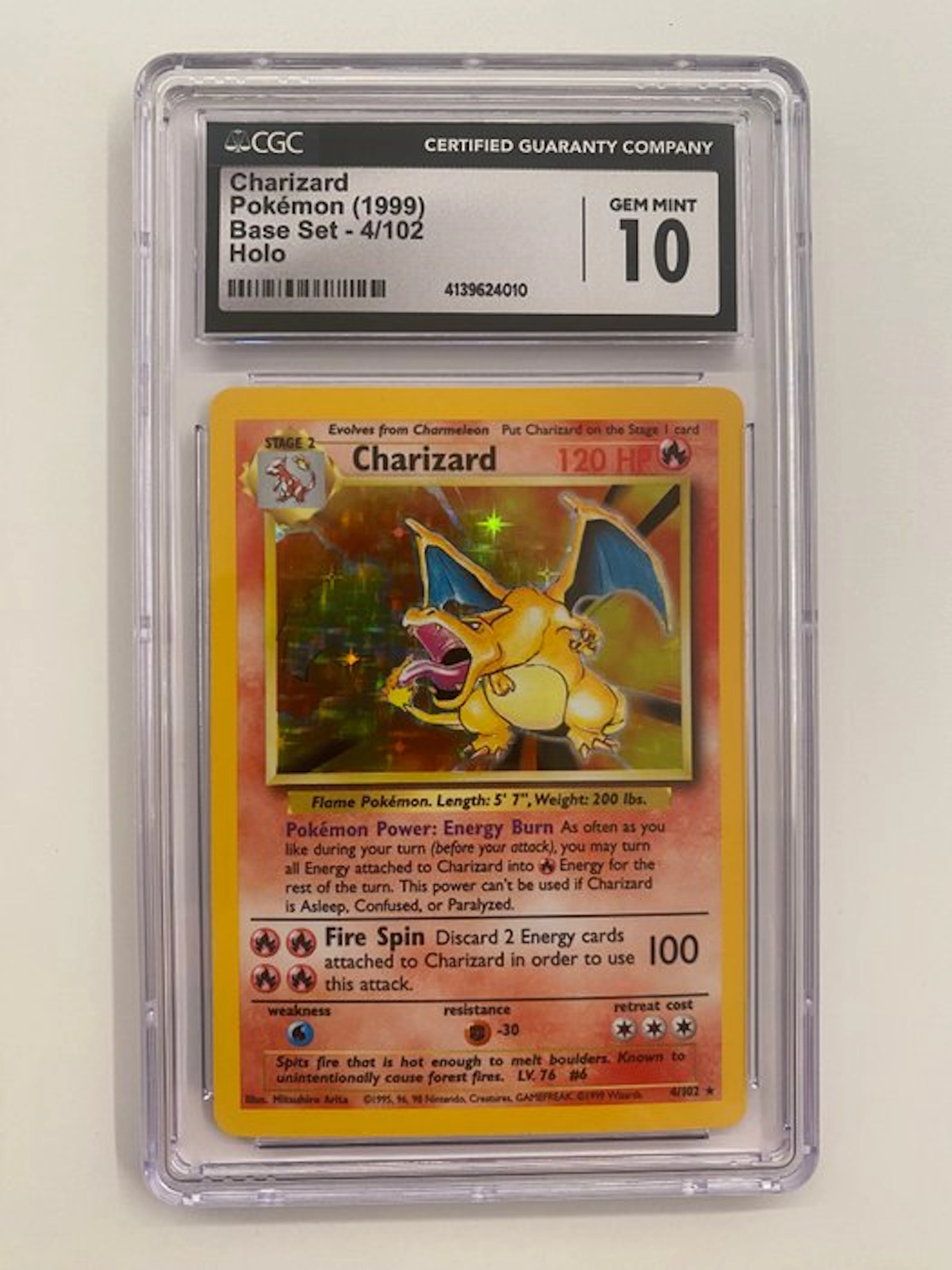 Pokémon - 1 Card - Charizard Holo - WOTC - Base set