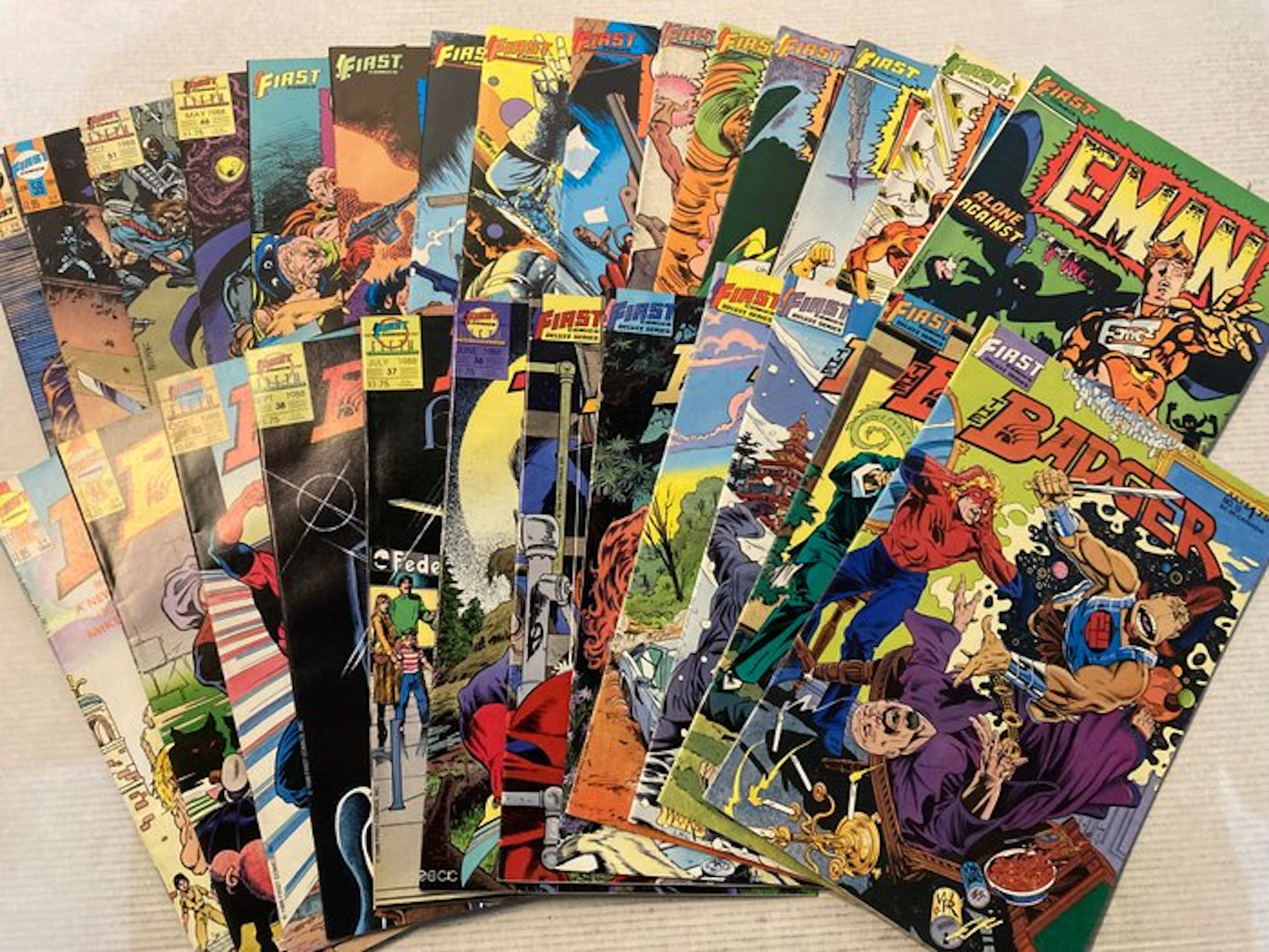 Badger, E-man and Grimjack 27 comics from First comics!...
