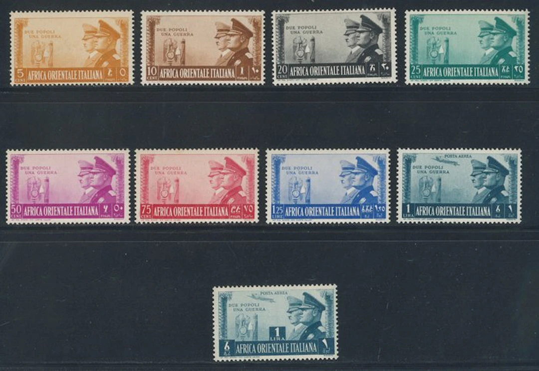 Italian East Africa - Axle, complete series no. 34/40 + P.A. no. 20/21.