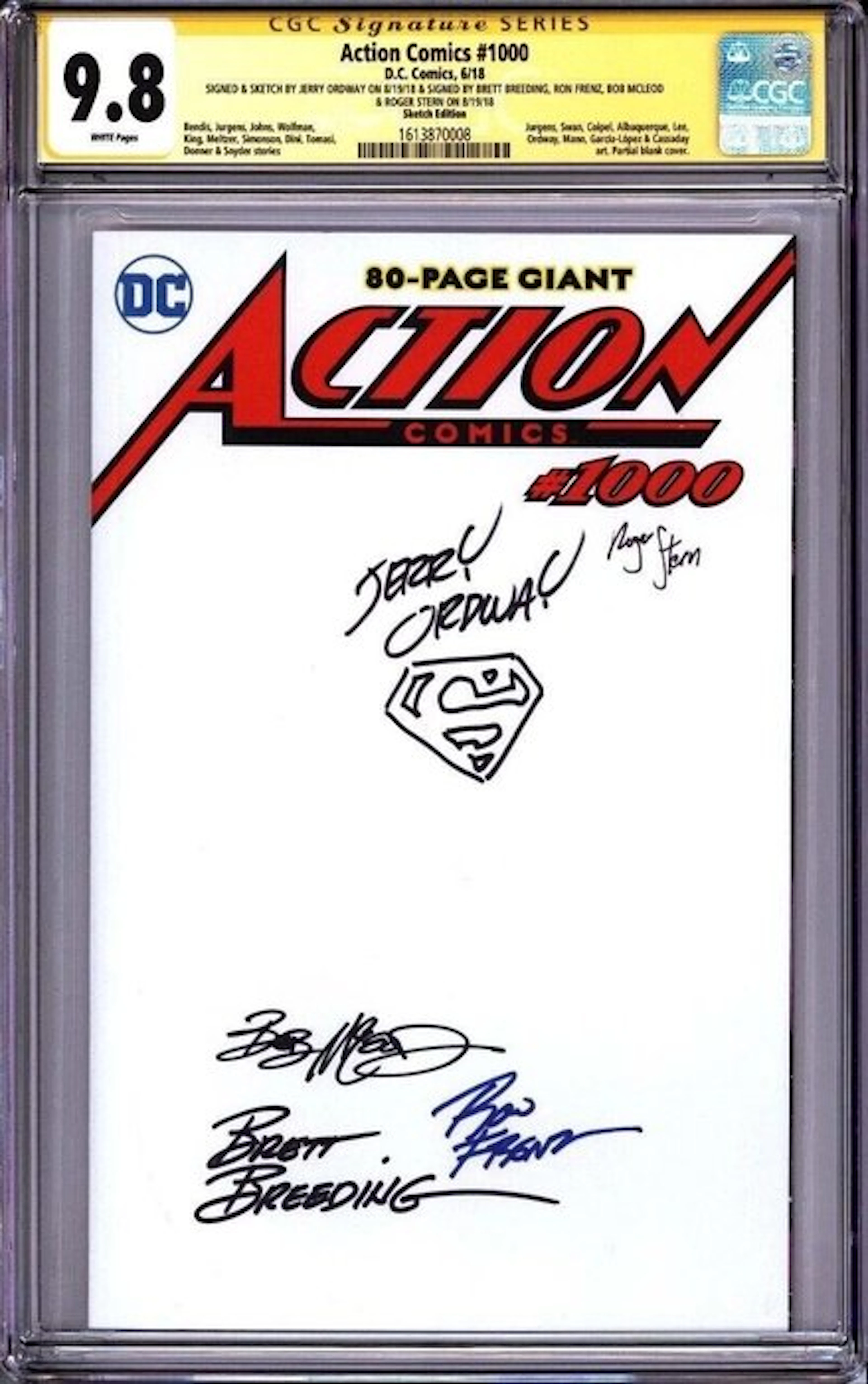 Action Comics 1000 - CGC 9.8 Signed by Creators
