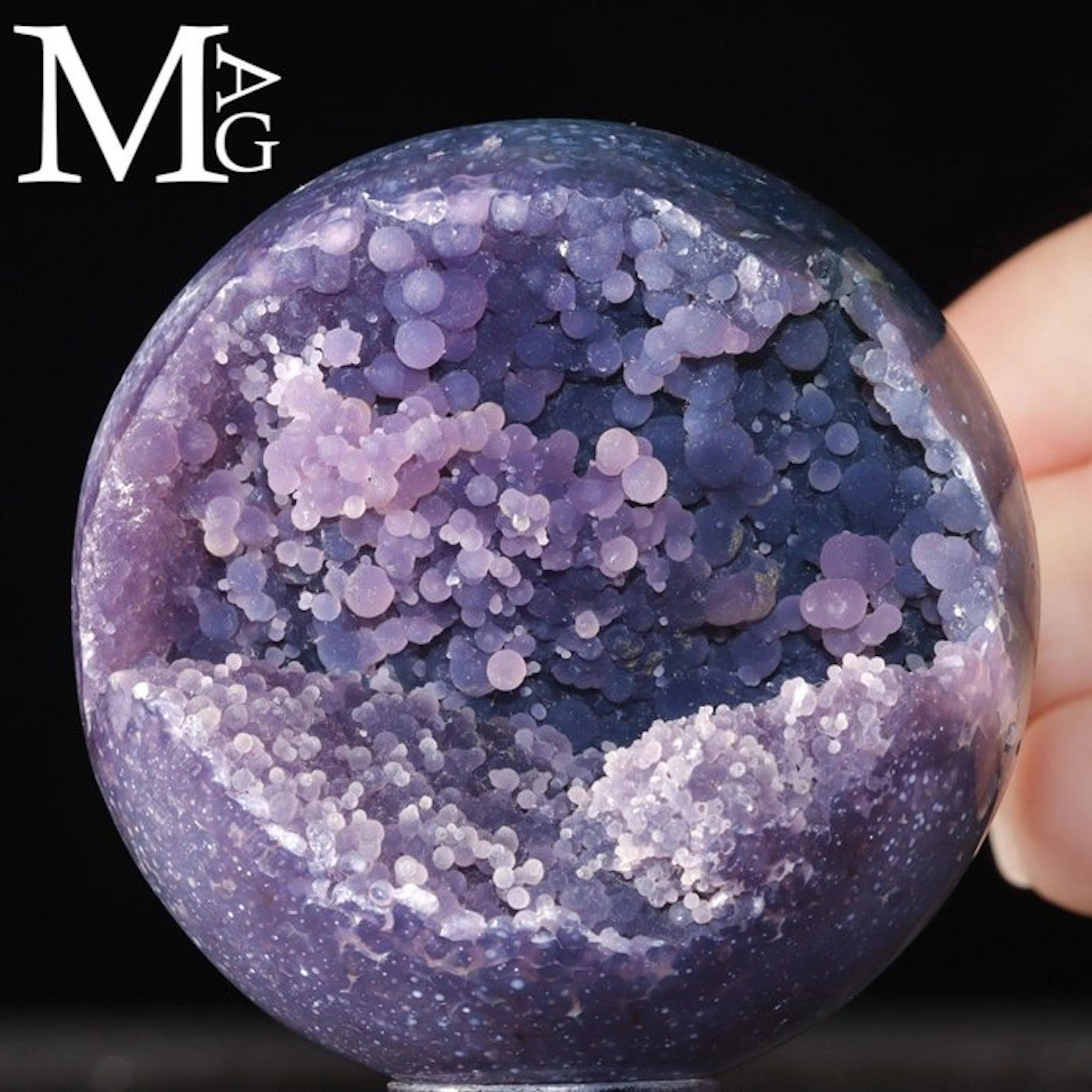 Sphere of purple quartz with a botryoidal form Rare...