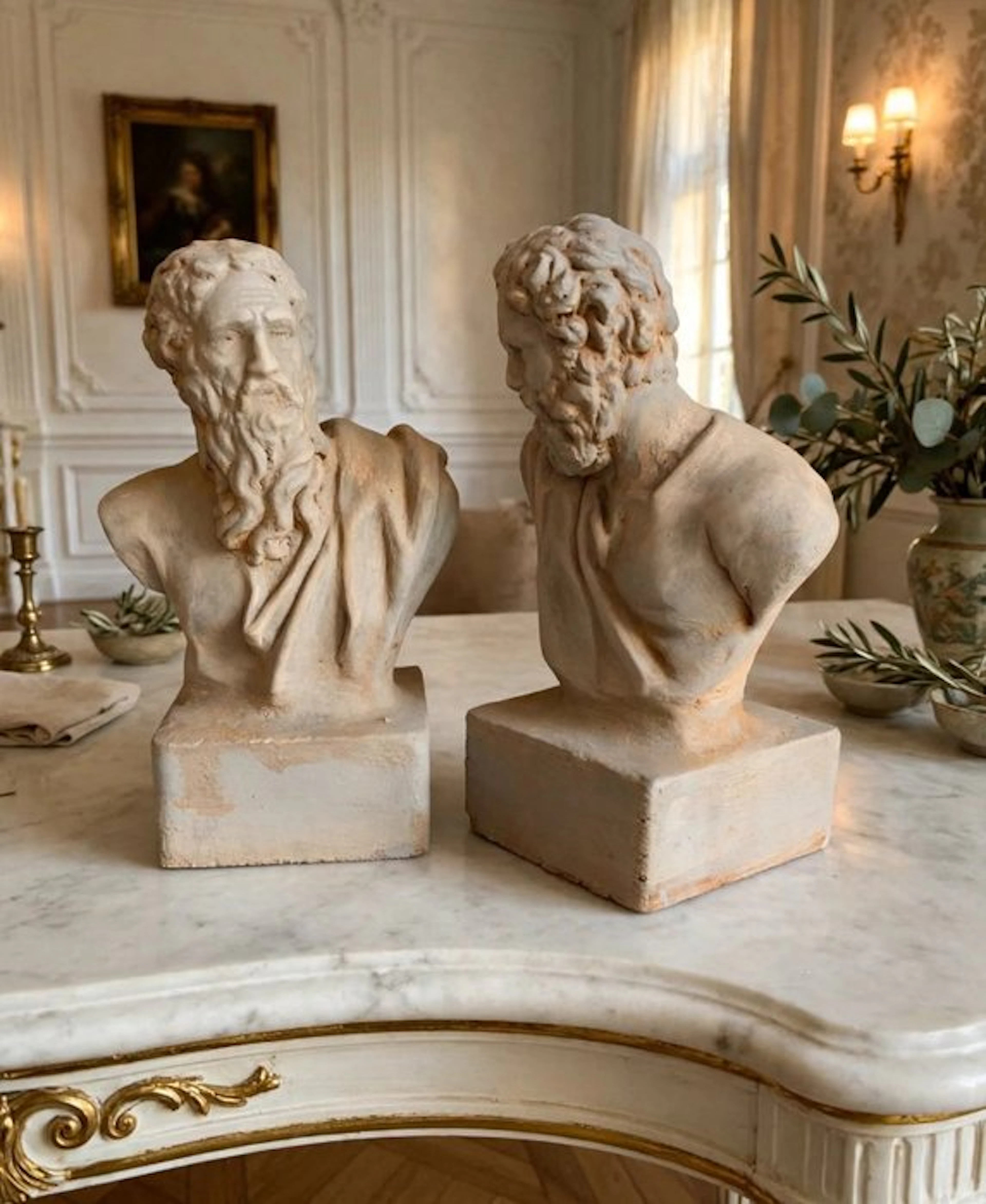 Sculpture, San Pietro e Paolo - 29 cm - Stone