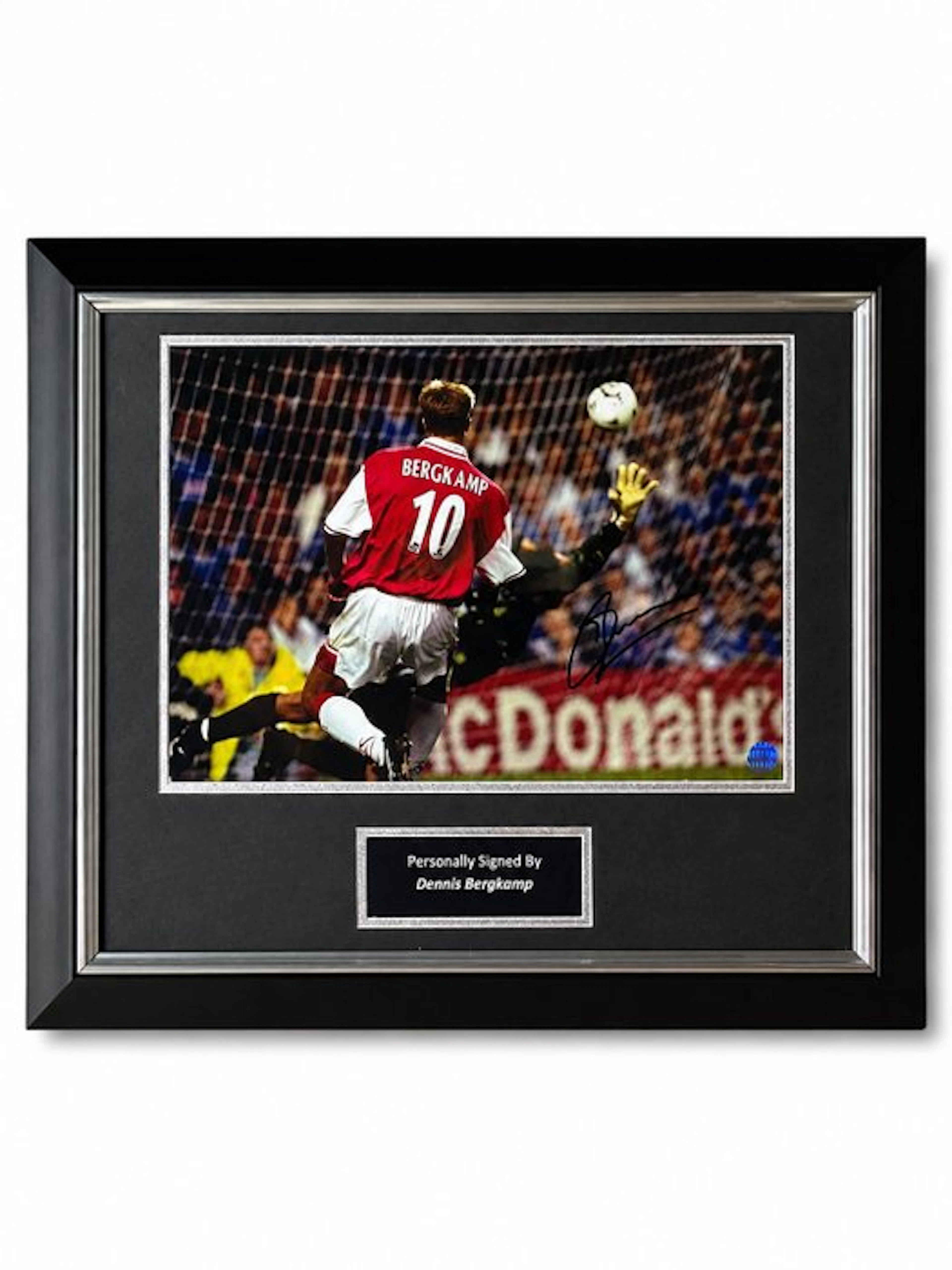 Arsenal - Premier League - Dennis Bergkamp Signed – Deluxe Frame - Photograph