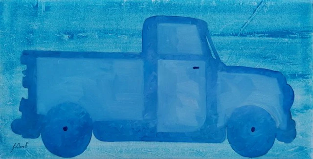 Guido Borelli - un camioncino blu