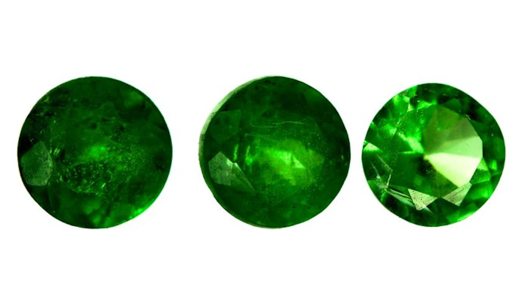 No reserve price - 3 pcs Green Tsavorite - 0.96 ct...