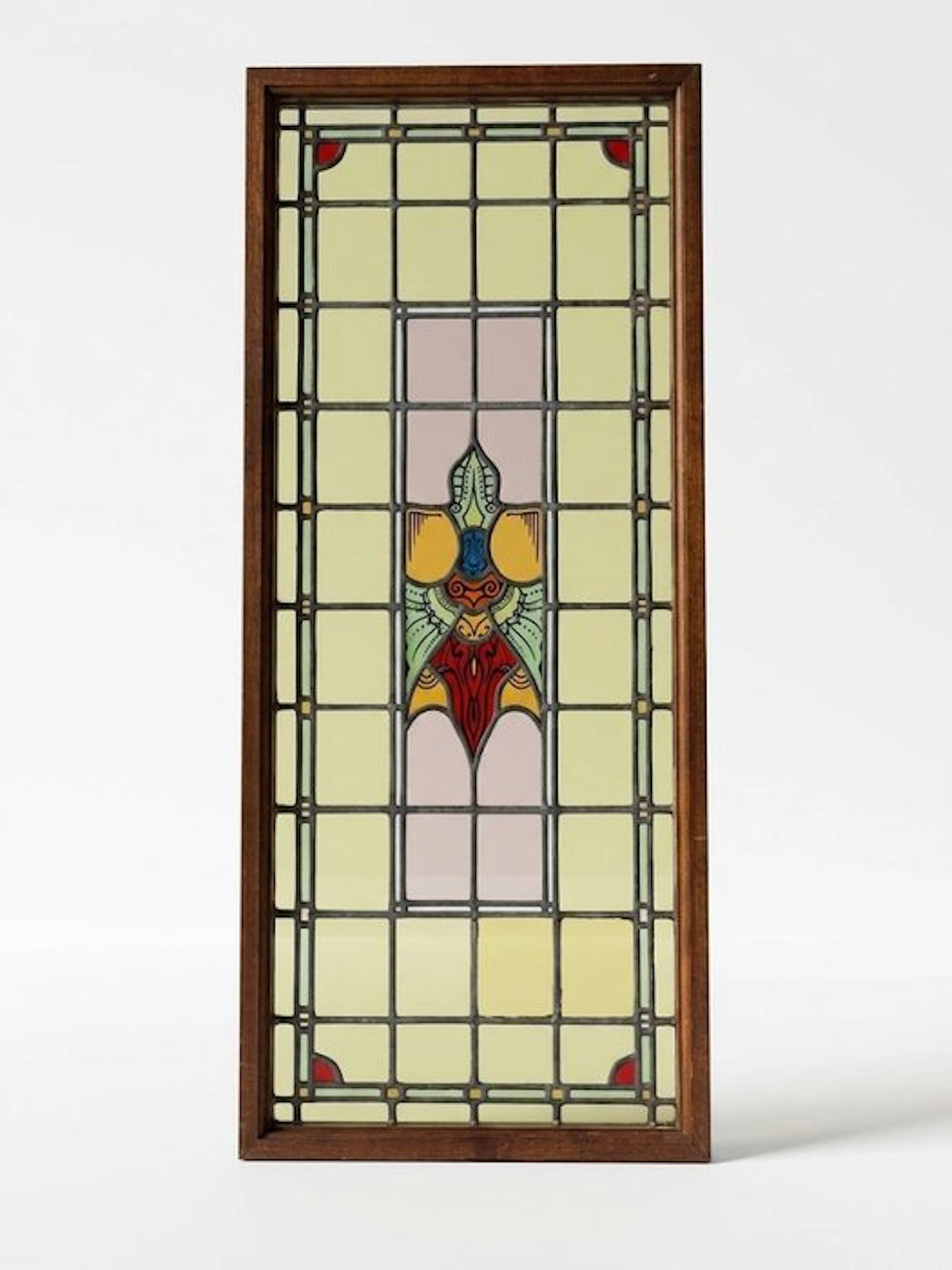 Jugendstil Stained glass window - Monumentaal Art Nouveau...