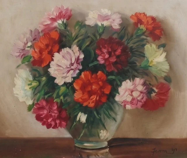 French school (XX) - Bouquet de Pivoines