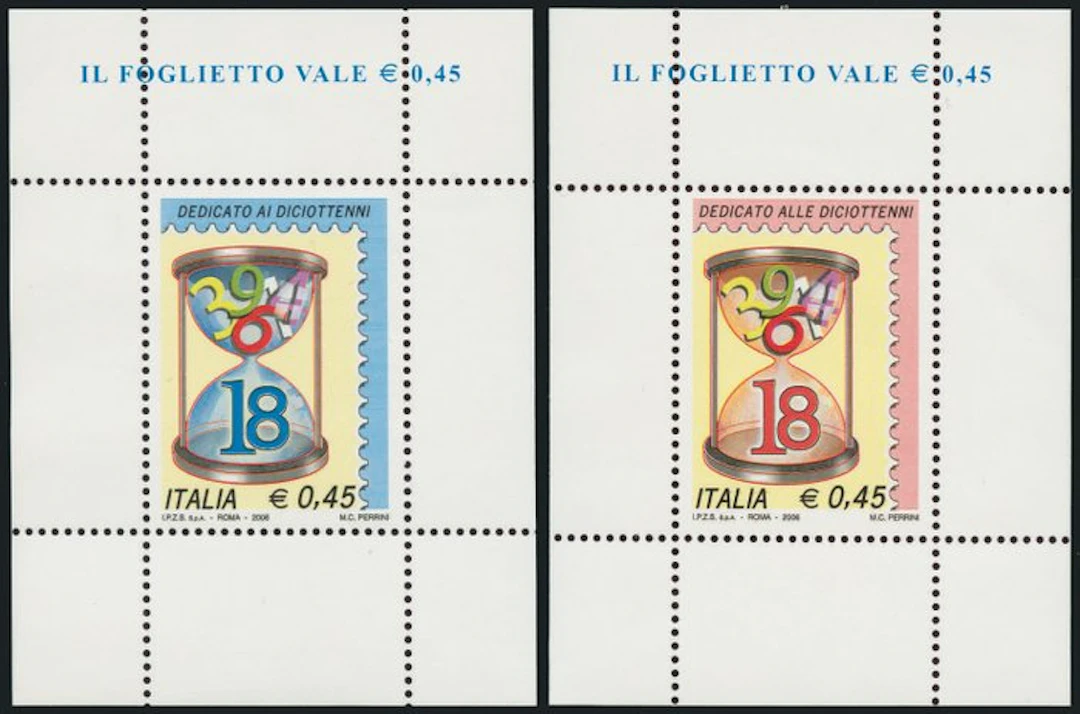 Italian Republic 2006 - 18-year-old sheets