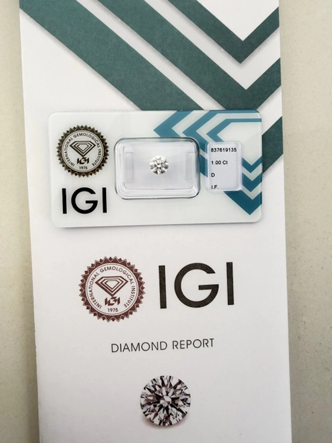 No reserve price - 1 pcs Diamond (Natural) - 1.00 ct...