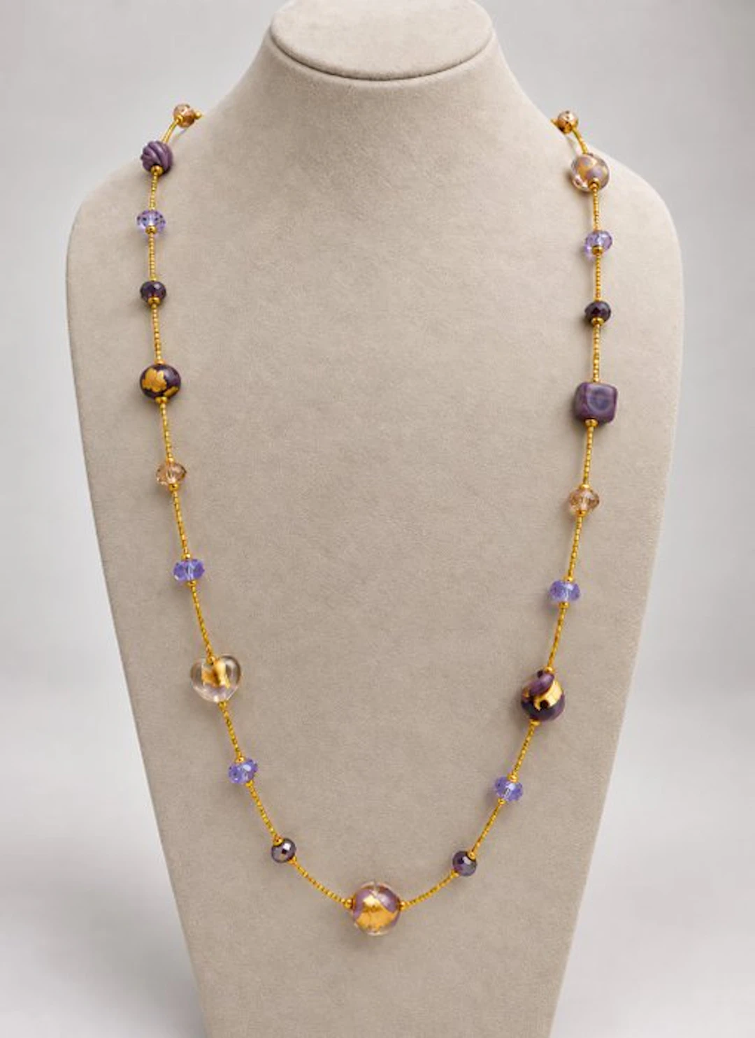 24 kt. - Murano glass, Yellow gold - Necklace - submerged gold leaf
