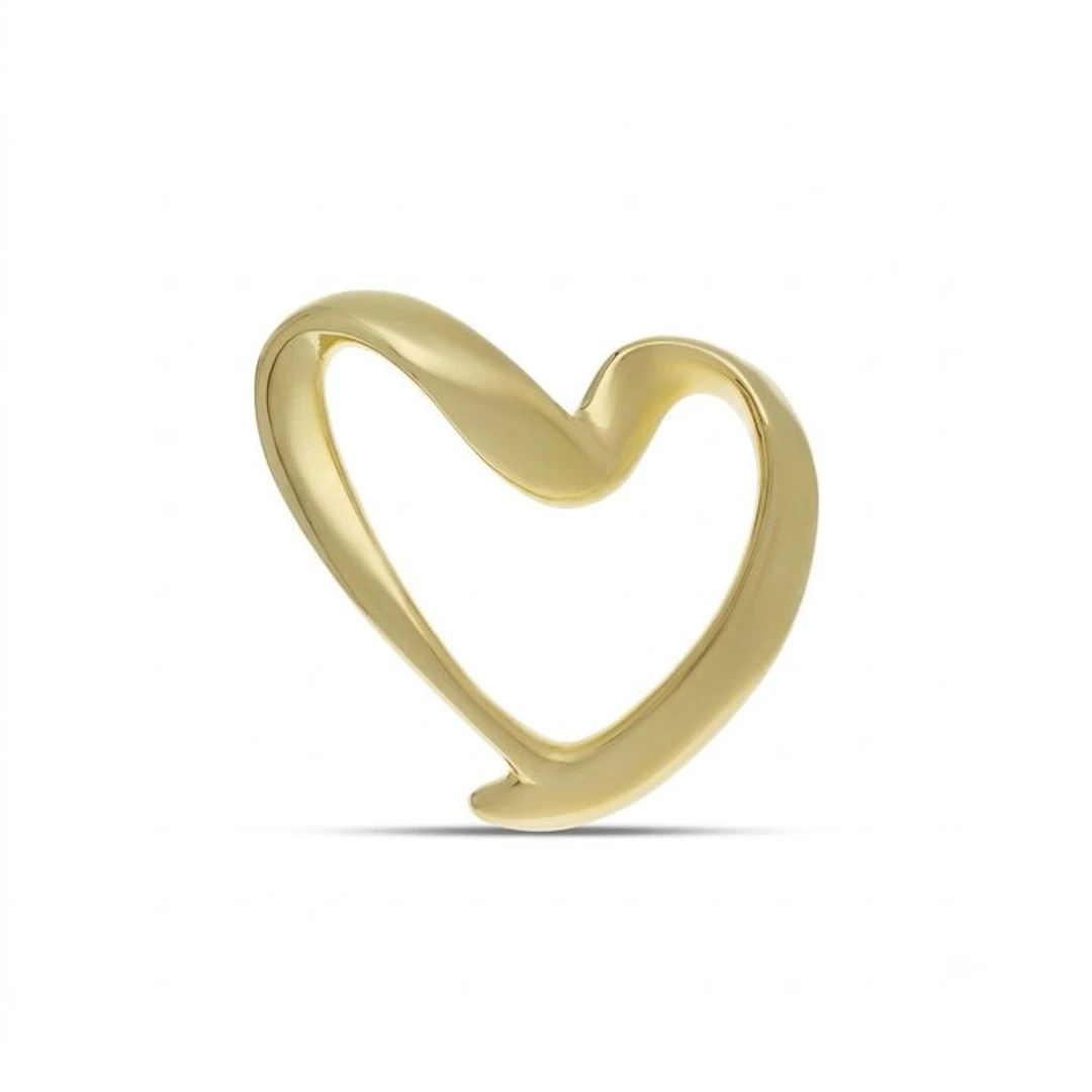 Pendant - 18 kt. Yellow gold - Curved Heart 2.9 g
