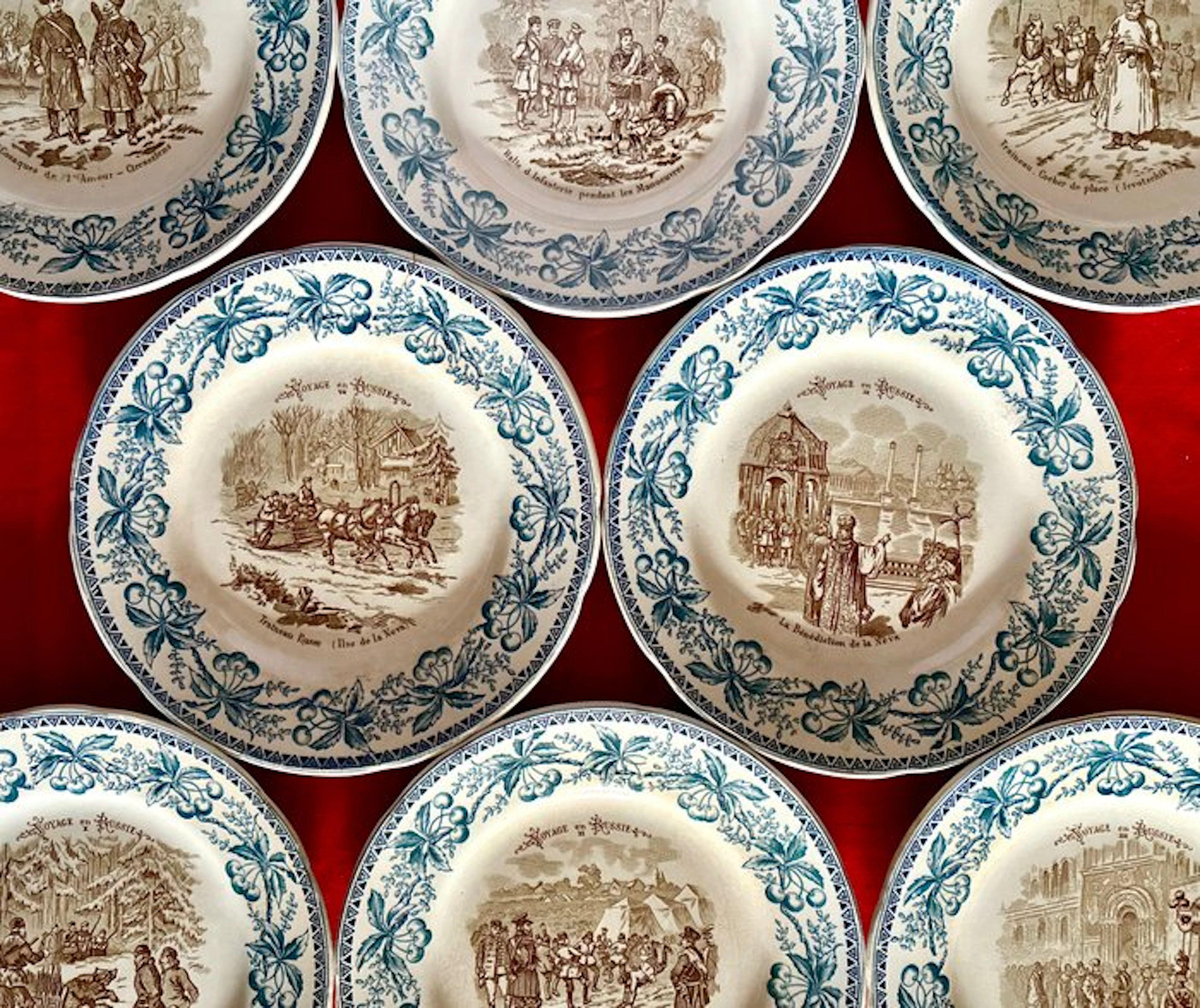 France-Russia - 8 Plates of the Franco-Russian Alliance...