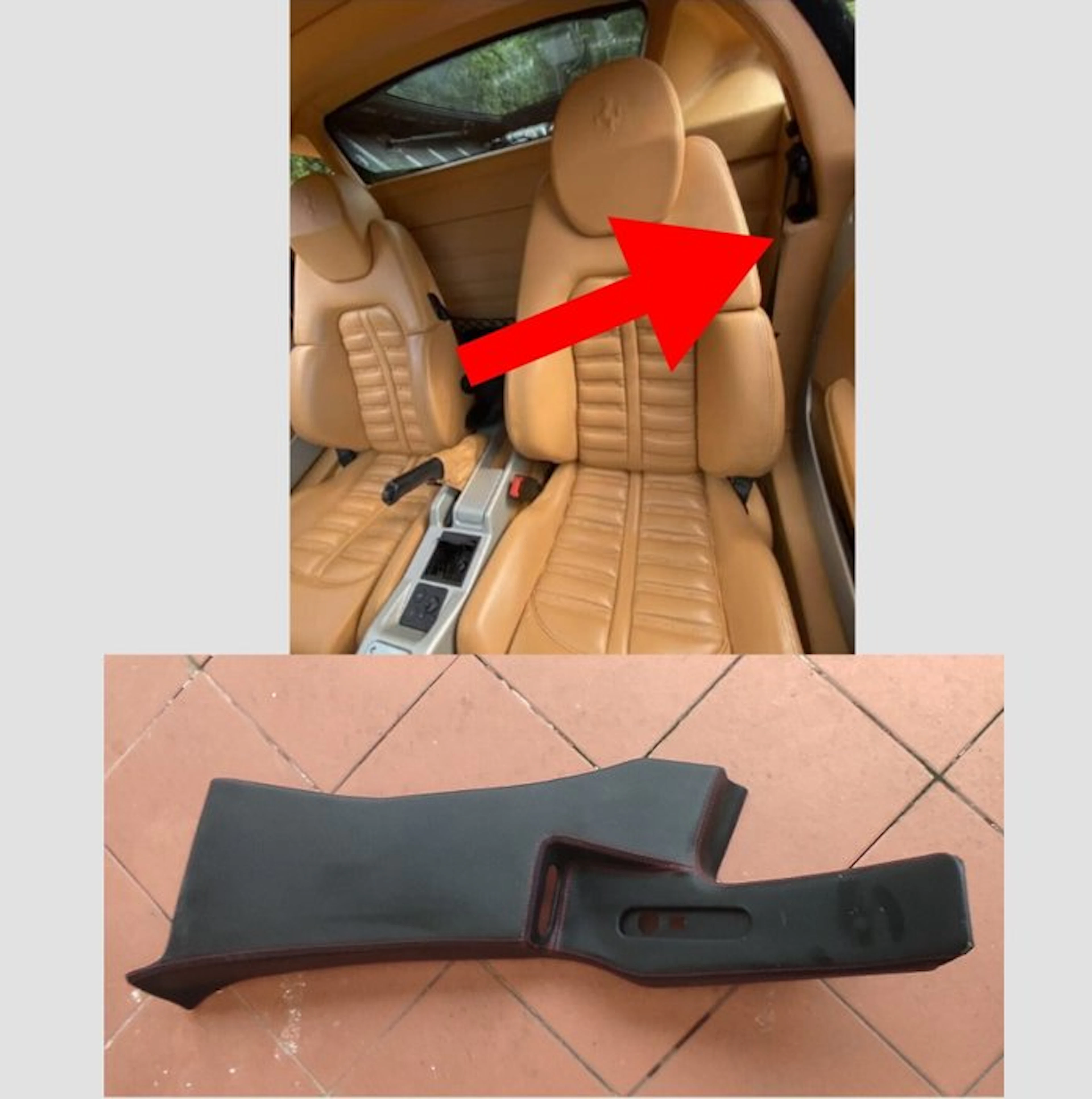 Ferrari 360 Left (Seat belt cover) Center B-Pillar Column...