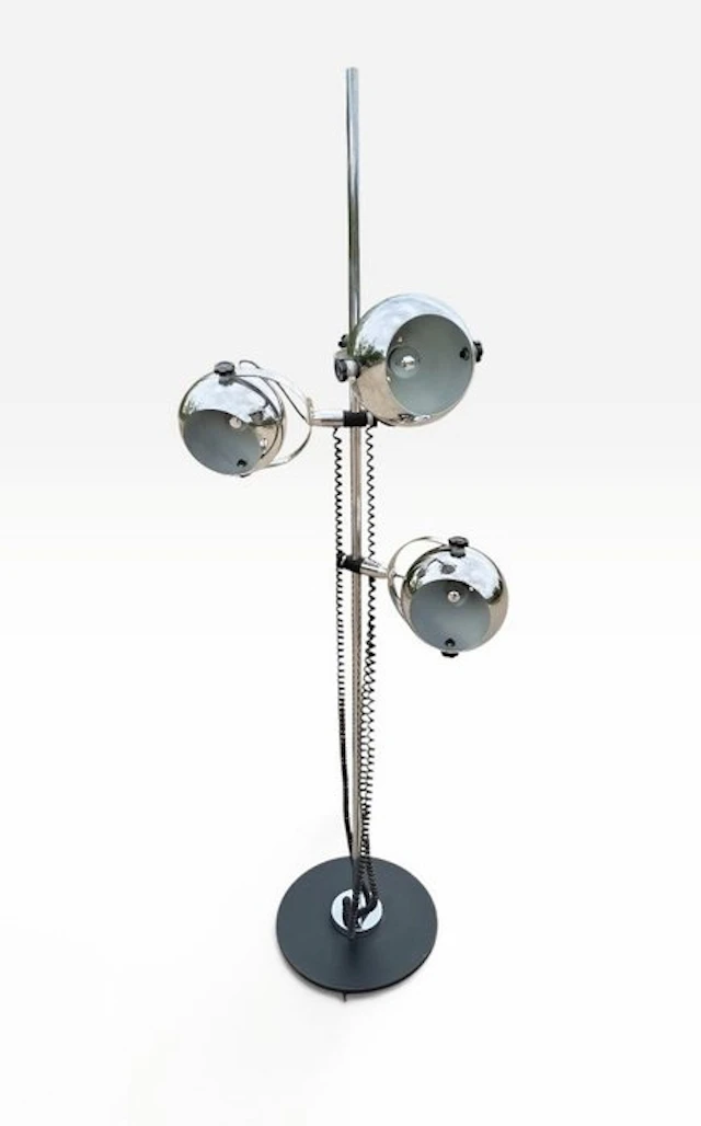 Floor lamp - chromed metal