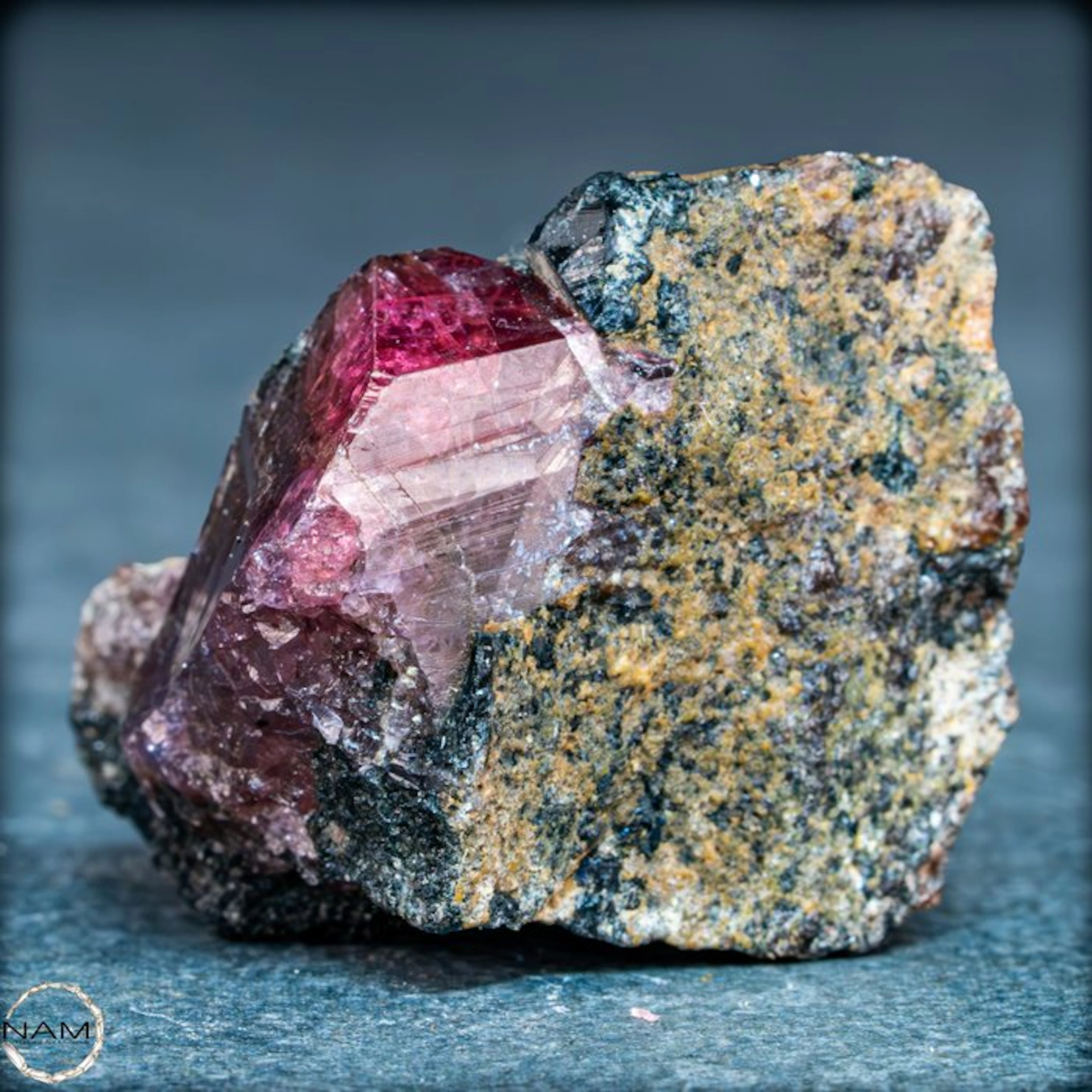 Rarer natural ruby rough crystal on matrix – Intense red...