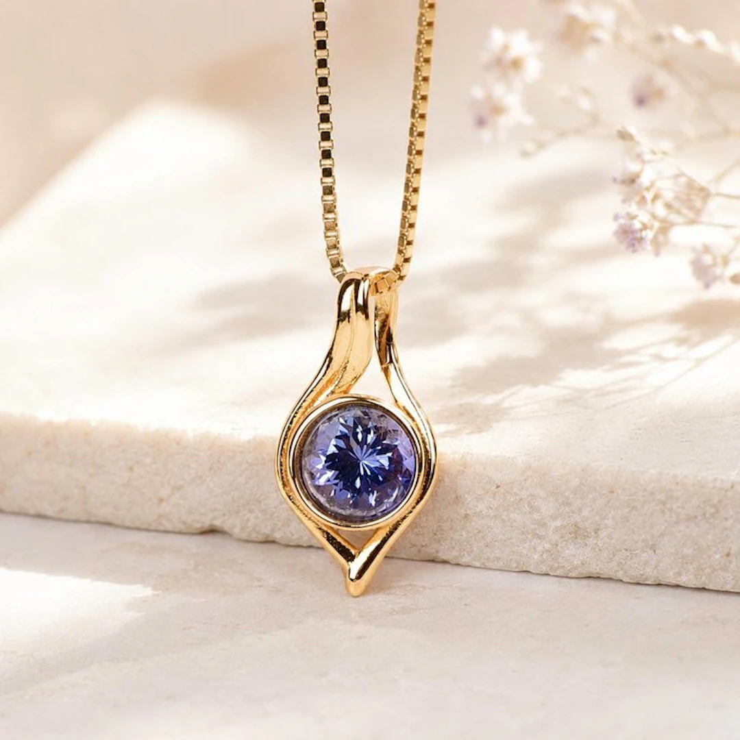 No reserve price - Pendant Silver - Tanzanite - Certified