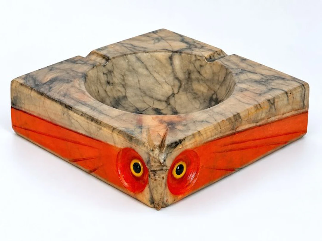 Ashtray - Alabaster - Vintage alabaster ashtray/trinket tray