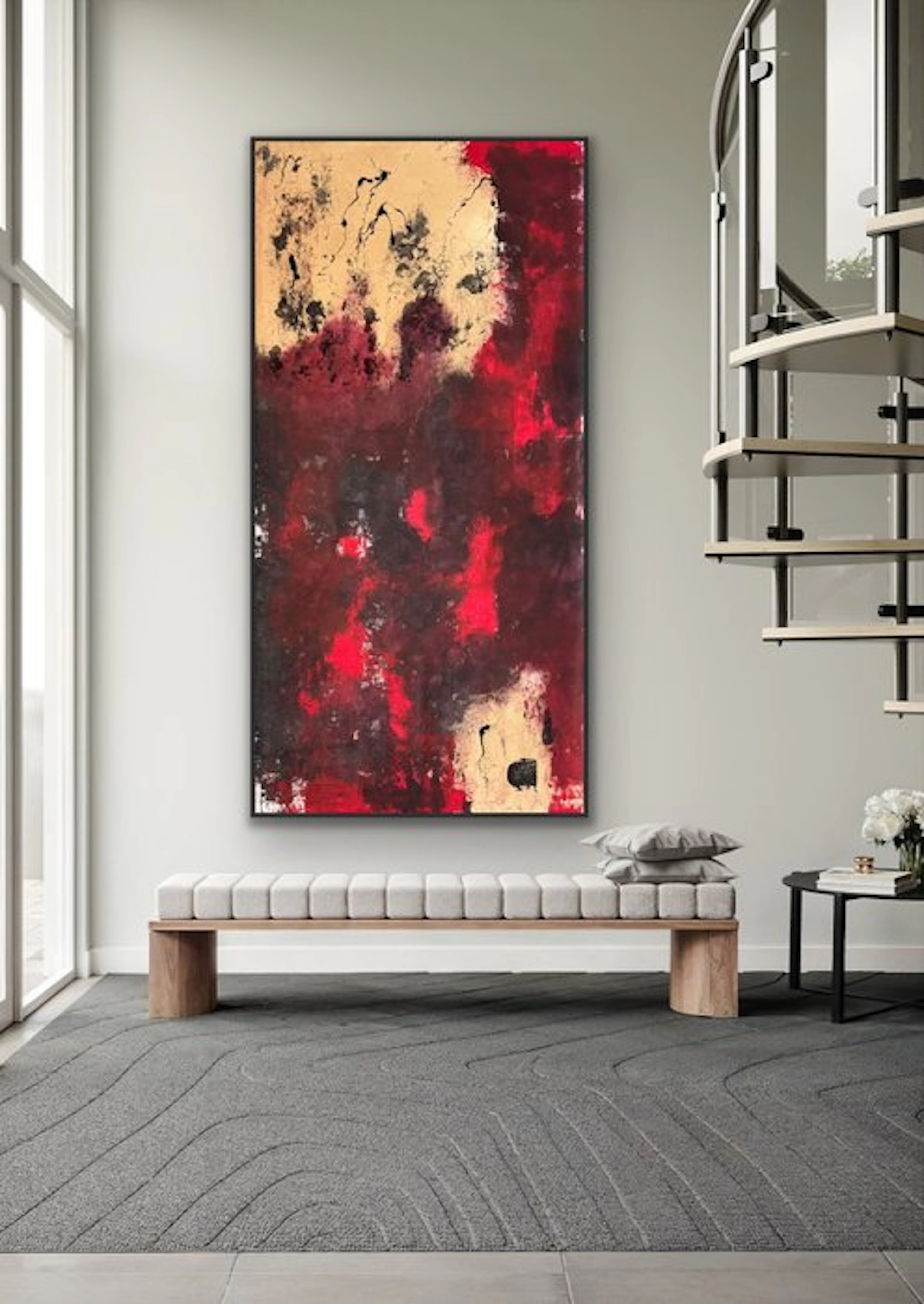 MH7STUDIO (1996) - Río de sangre en el desierto XXXL - Abstract art