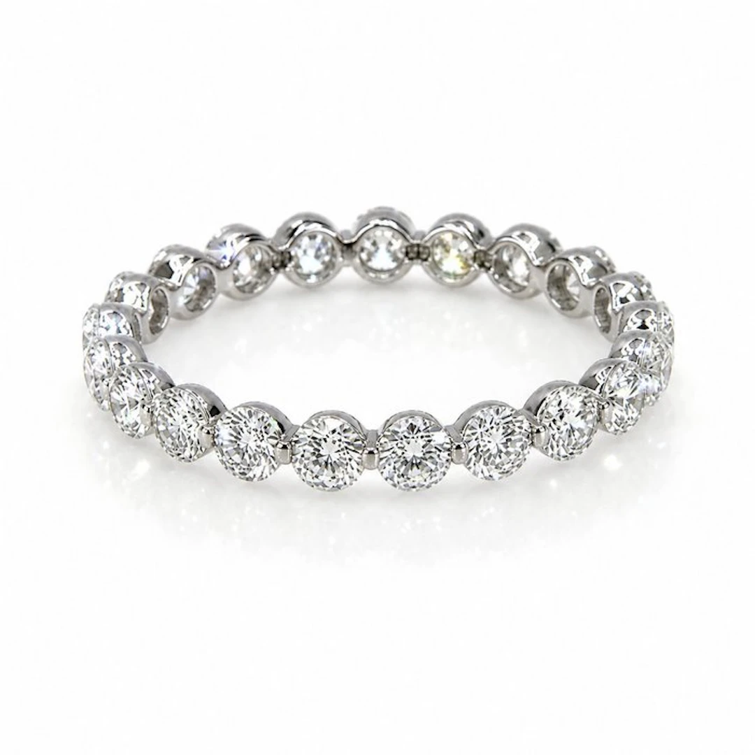 No reserve price - Ring - 14 kt. White gold - 2.04ct. tw. Diamond (Lab-grown)