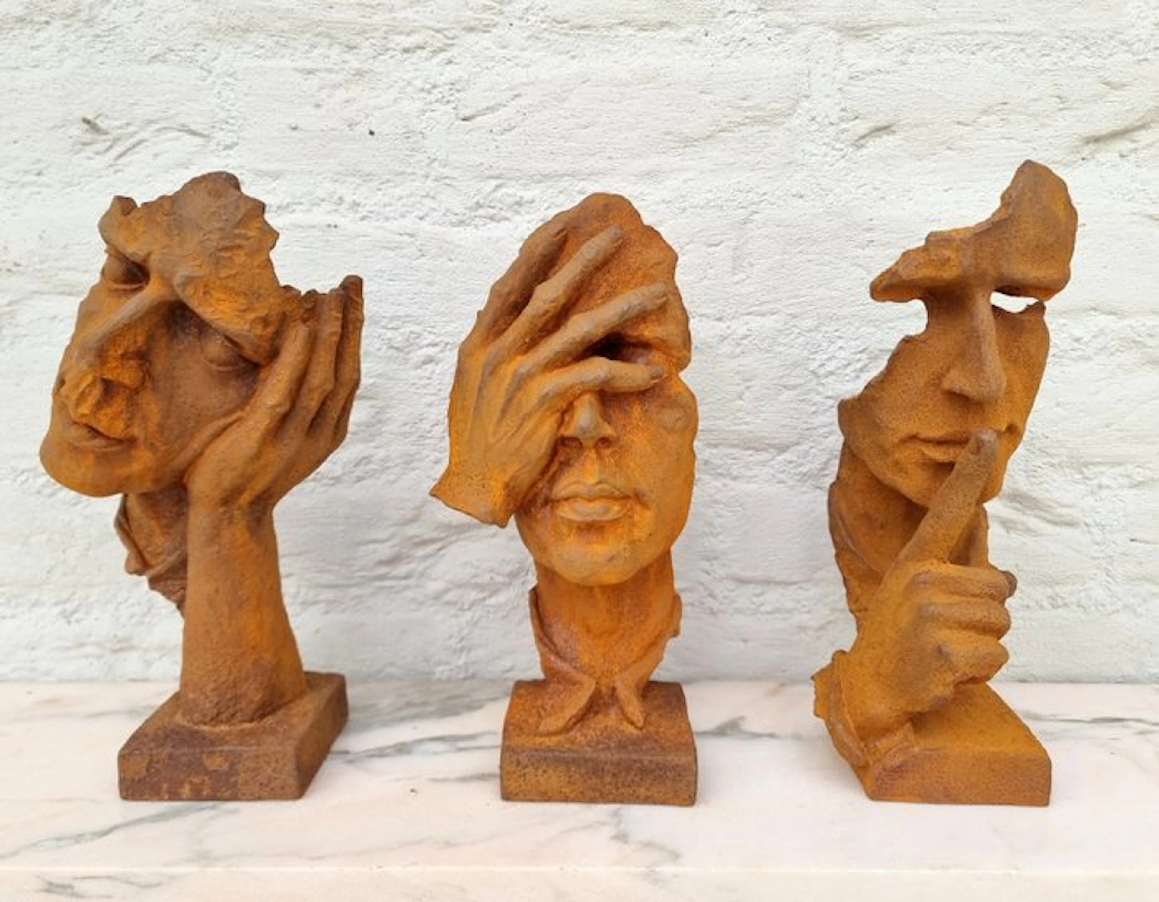 Figurine - Horen zien zwijgen (3) - Iron