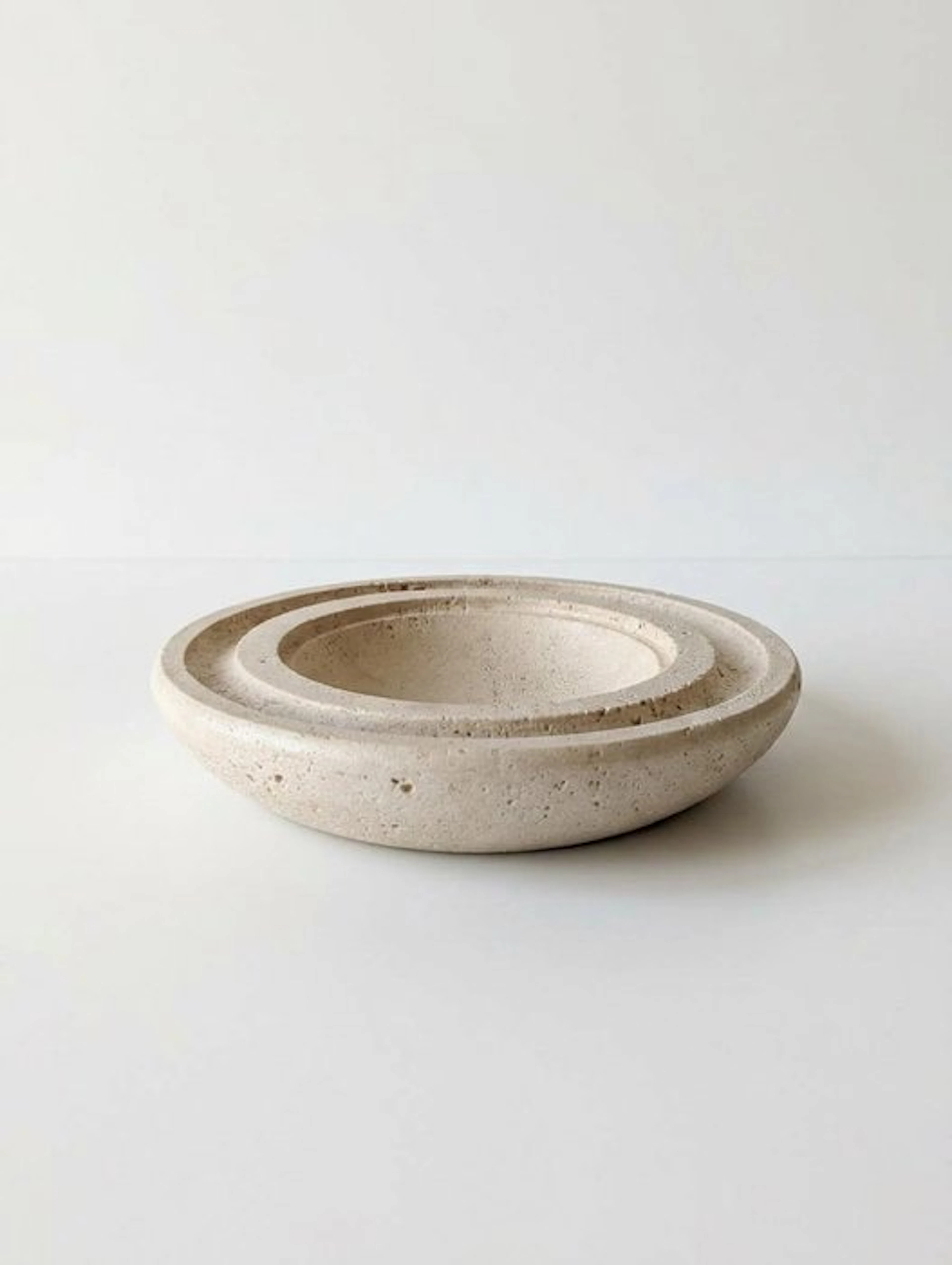Vide poche - Marble Art. Marta - Italy - Travertine bowl 70'